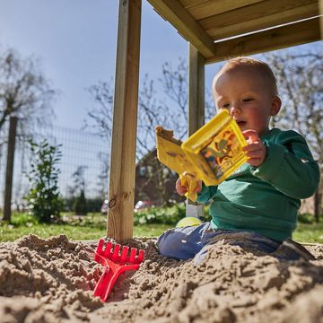 Wickey Sandkasten King Kong mit Sitzrand - Verschiedene Größen -, (Bausatz, Extrem witterungsbeständig durch Kesseldruckimprägnierung), Sitzbank