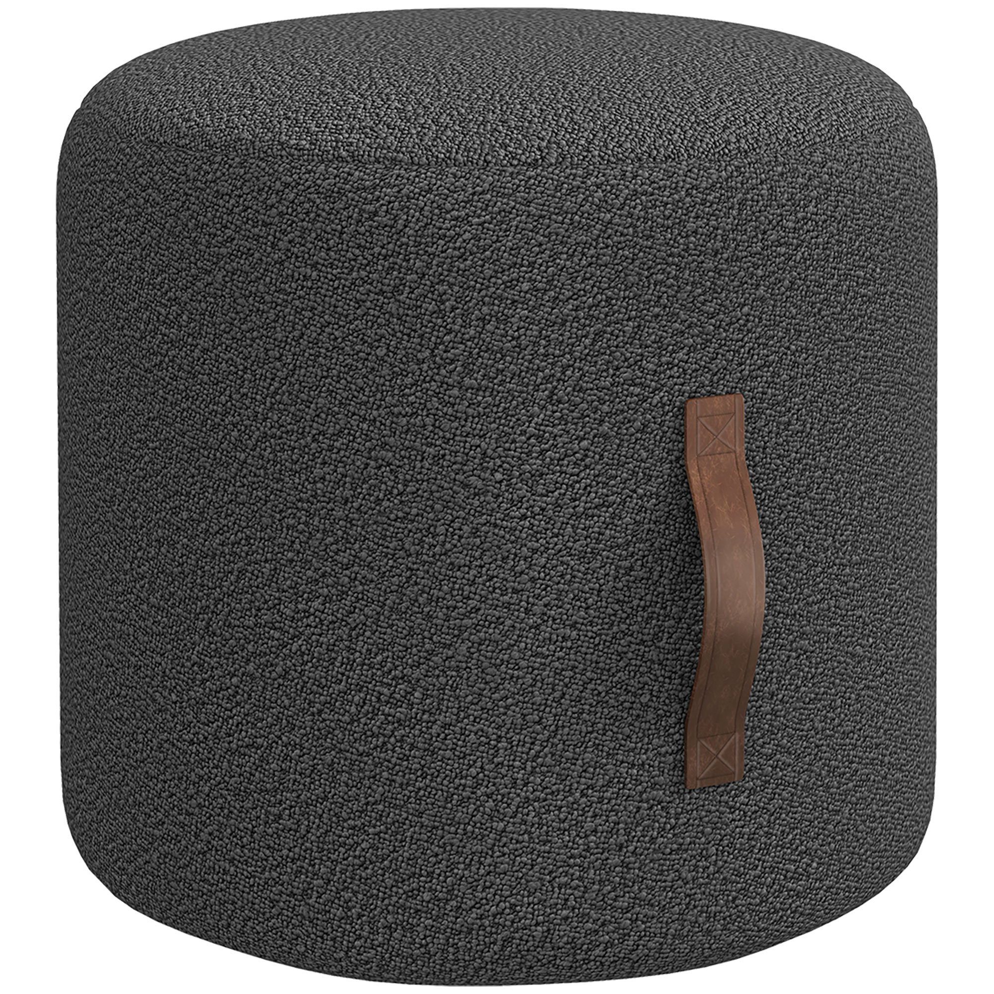 HOMCOM Fußhocker Sitzhocker, Runder Polsterhocker, (Fußstütze, günstig online kaufen
