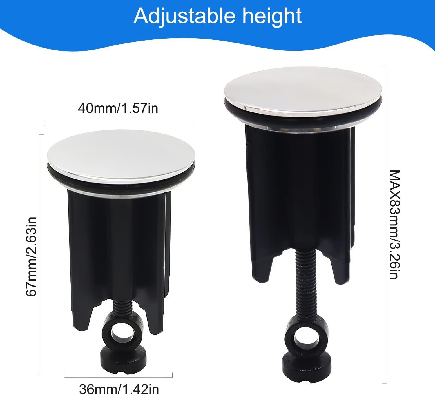 FELIXLEO Stöpsel 2 Stück Waschbeckenstöpsel Abflussstopfen für Becken und B günstig online kaufen