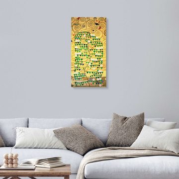 Posterlounge Alu-Dibond-Druck Gustav Klimt, Der Lebensbaum (Der Rosenstrauch), Wohnzimmer Malerei