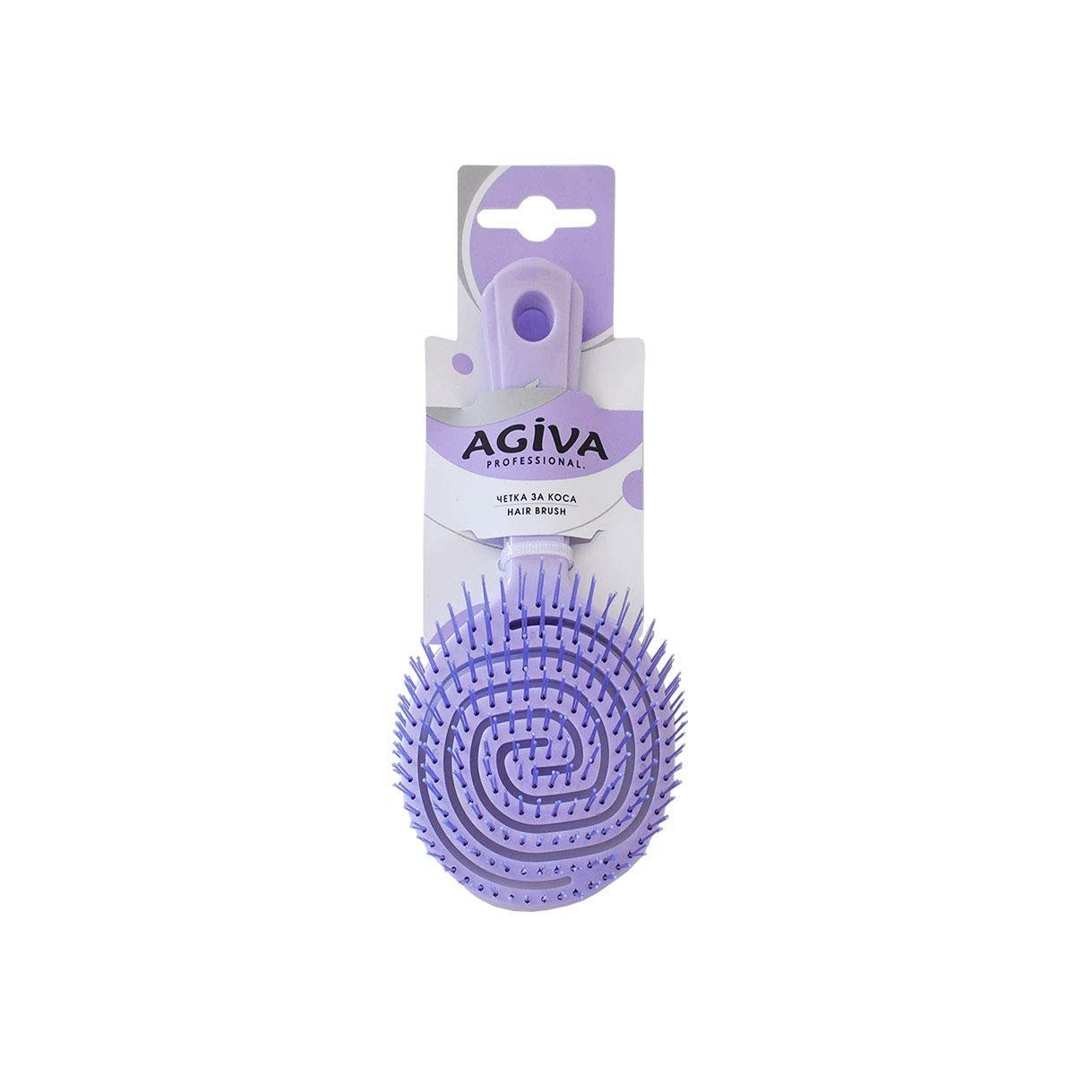 klein Lila Runde Haarbürste AGIVA Professional Agiva Haarbürste