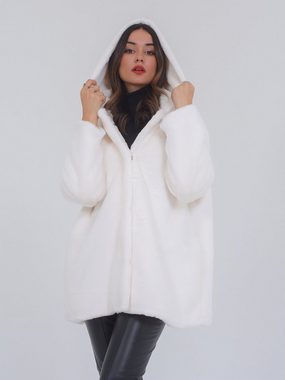 Freshlions Fellimitatjacke Jacke 'Madita' M/L weiss