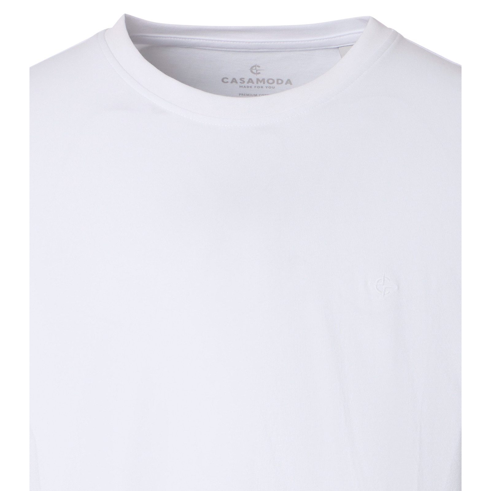 CASAMODA Rundhalsshirt CasaModa Doppelpack Übergrößen T-Shirts weiß