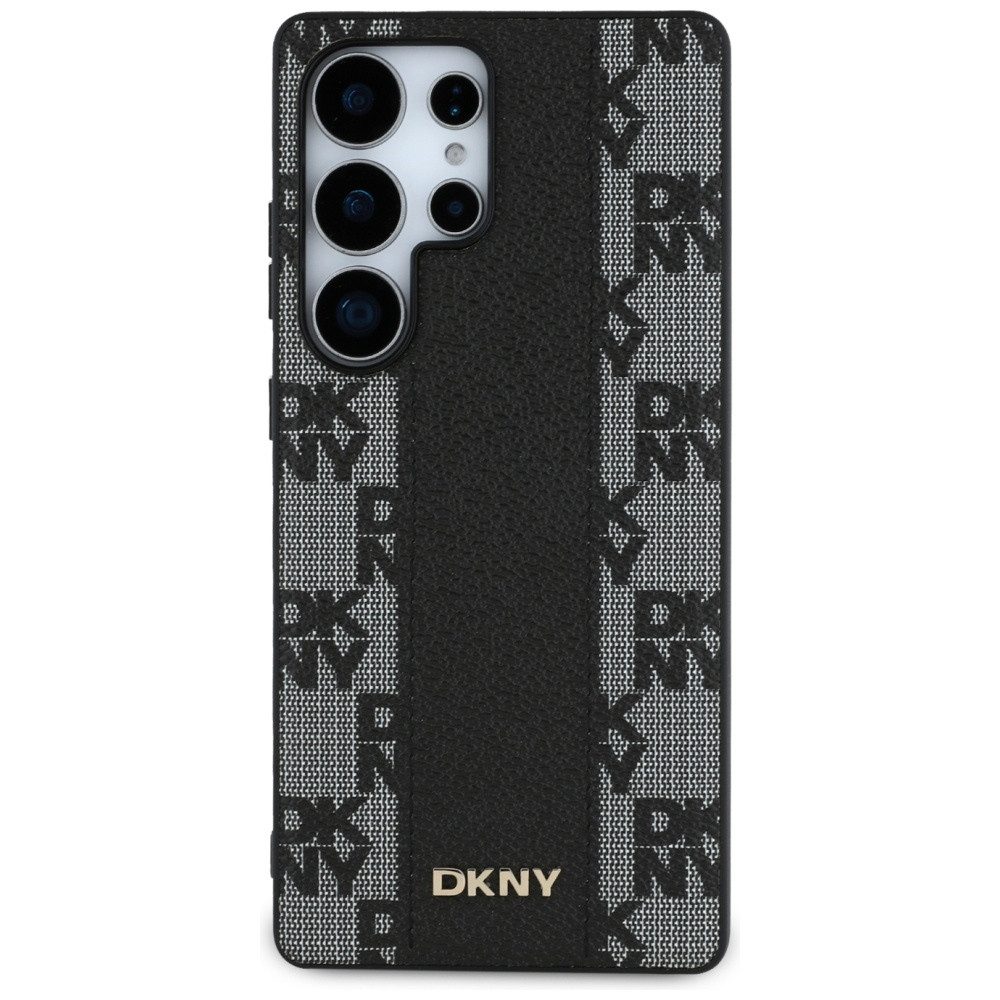DKNY Handyhülle Schutzhülle Smartphonehülle Rückschale 6,9 Zoll, MagSafe-Magnetring, Karomuster, Kunstleder