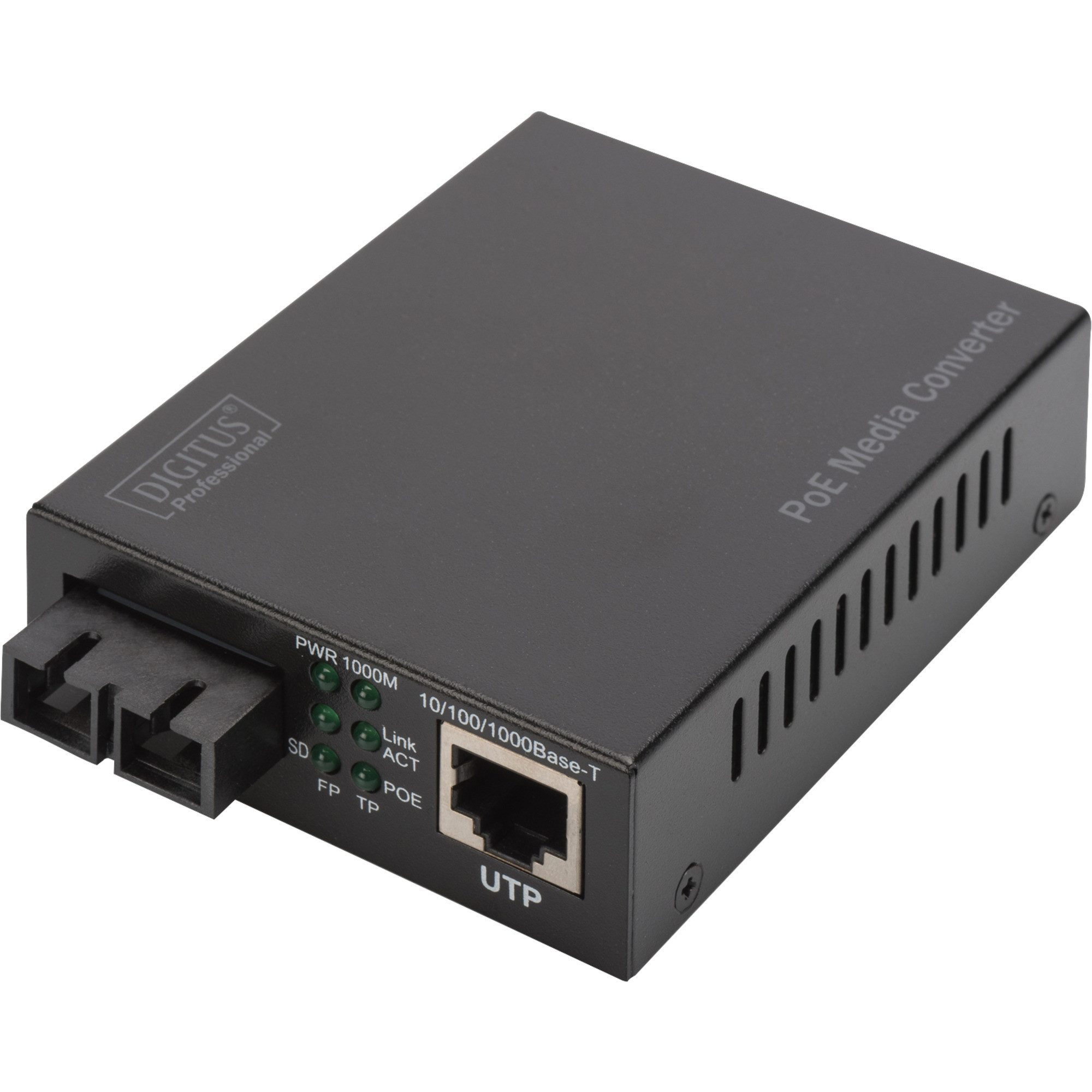 Digitus Digitus Gigabit PoE Medienkonverter, RJ45 / SC, Medienkonverter
