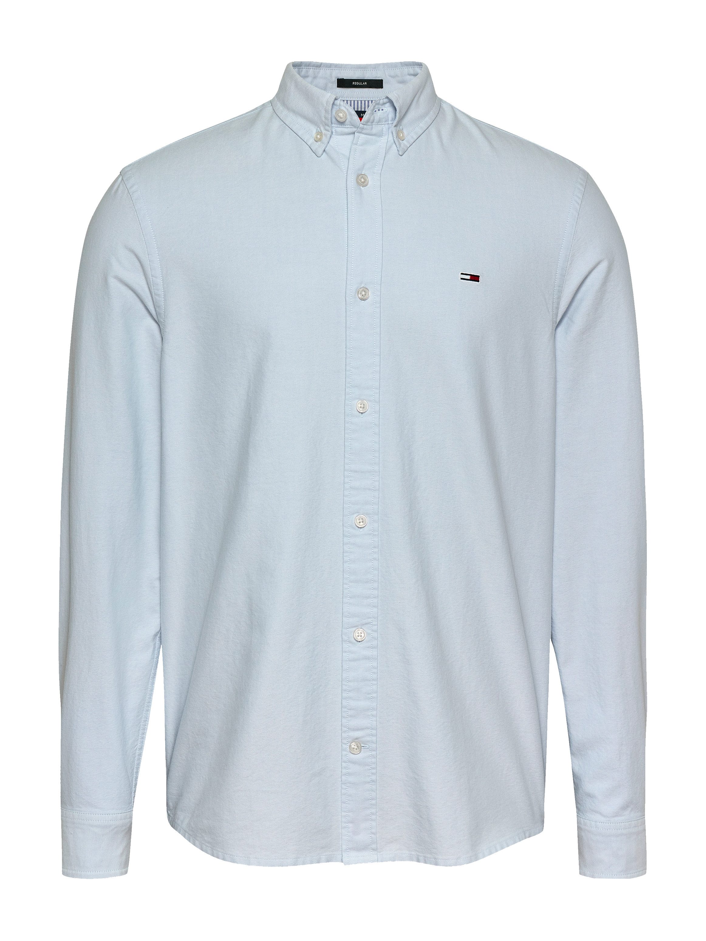 Tommy Jeans Langarmhemd TJM REGULAR OXFORD mit Rundhalsausschnitt, Button-down-Kragen