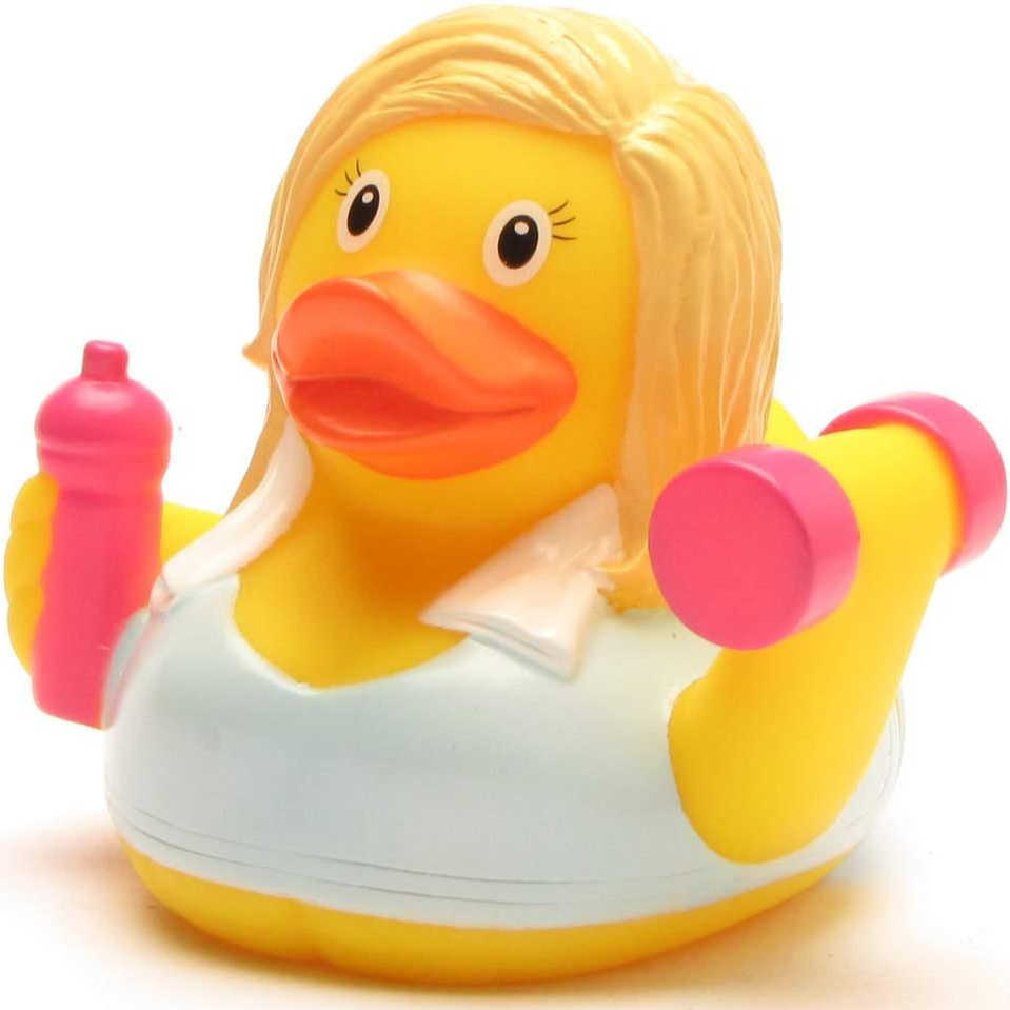 Spielzeug Badewannenspielzeug Lilalu Badespielzeug Quietscheente Fitness Girl - Badeente
