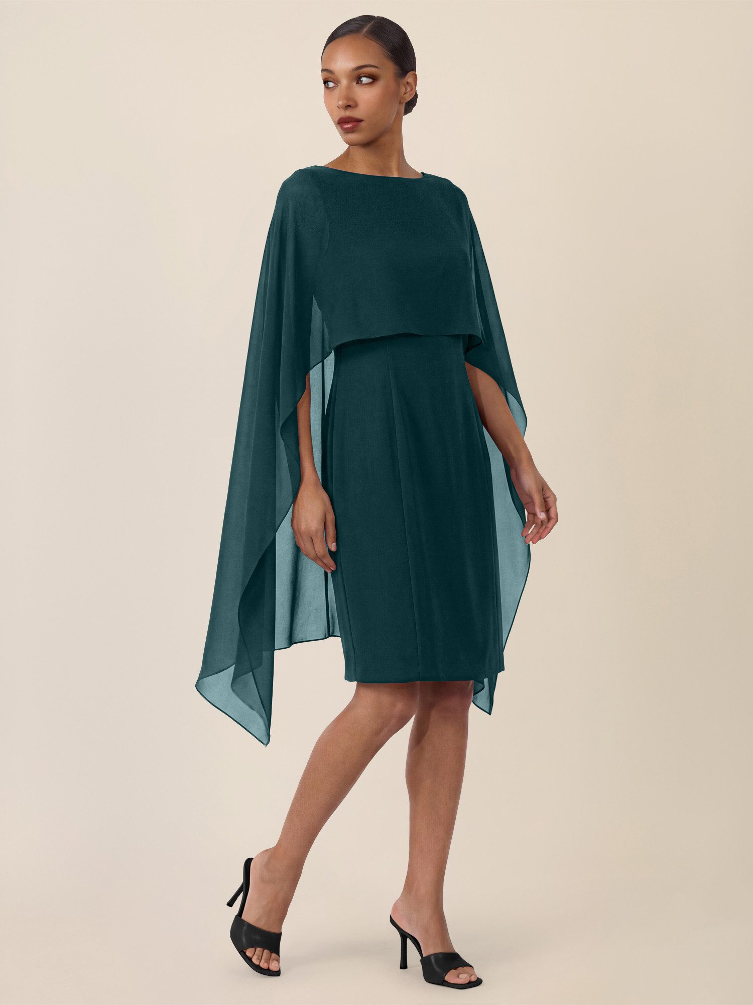 Apart Abendkleid mit fließendem Chiffon-Cape günstig online kaufen