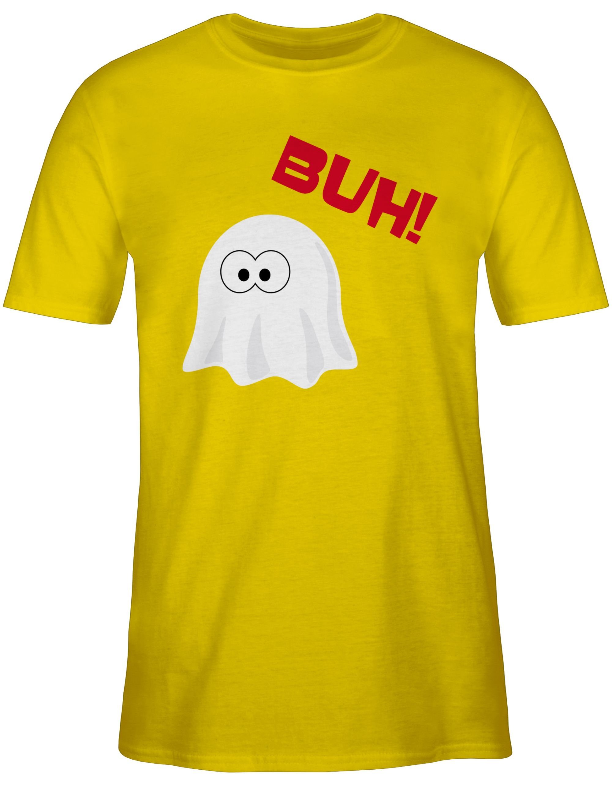 Gespenst Halloween Herren Buh Shirtracer 3 Gelb - T-Shirt Kostüme Ghost Kleiner Geist