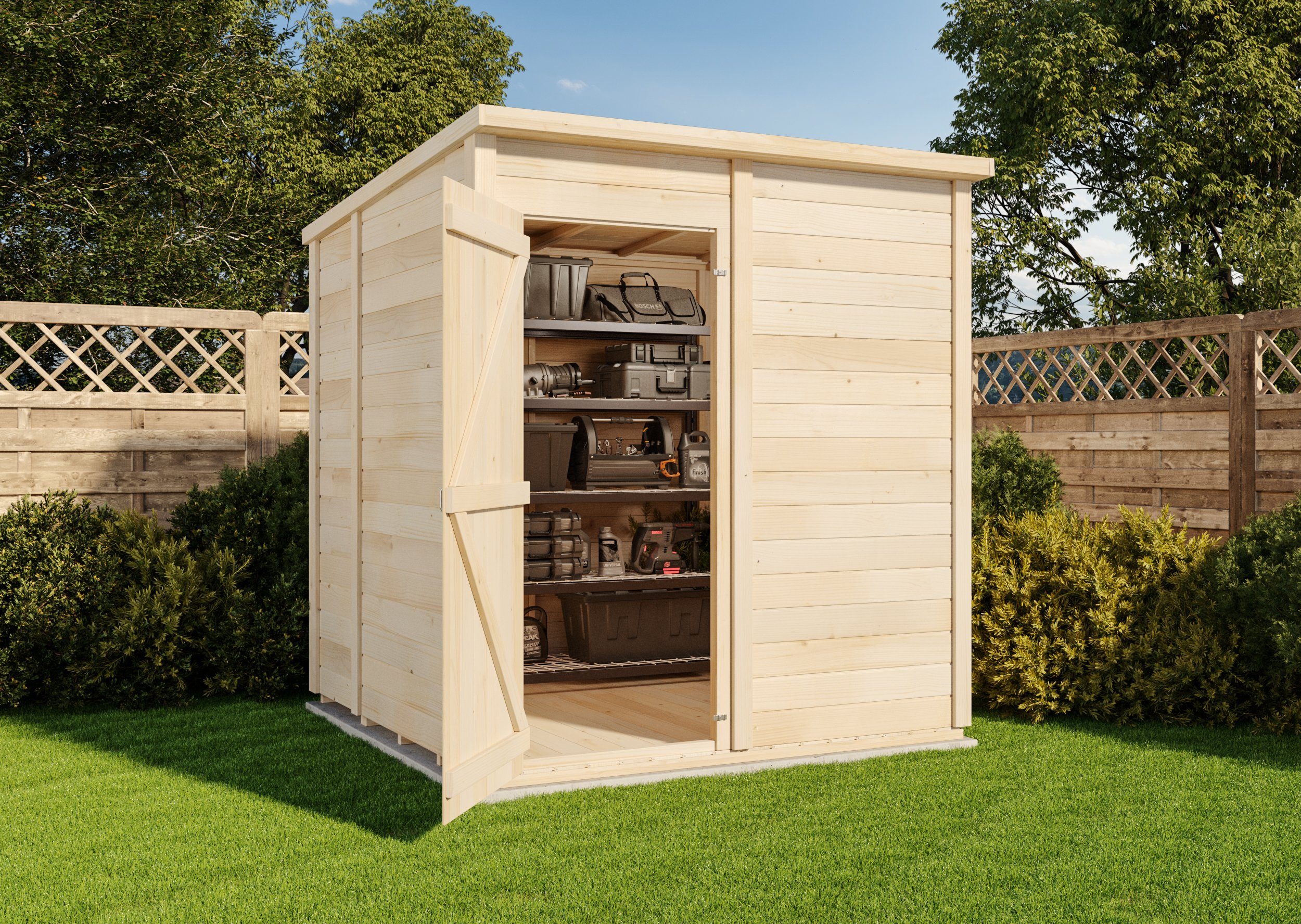 StoreHaus Gerätehaus Holz Stefano, BxT: 186,2x186,2 günstig online kaufen