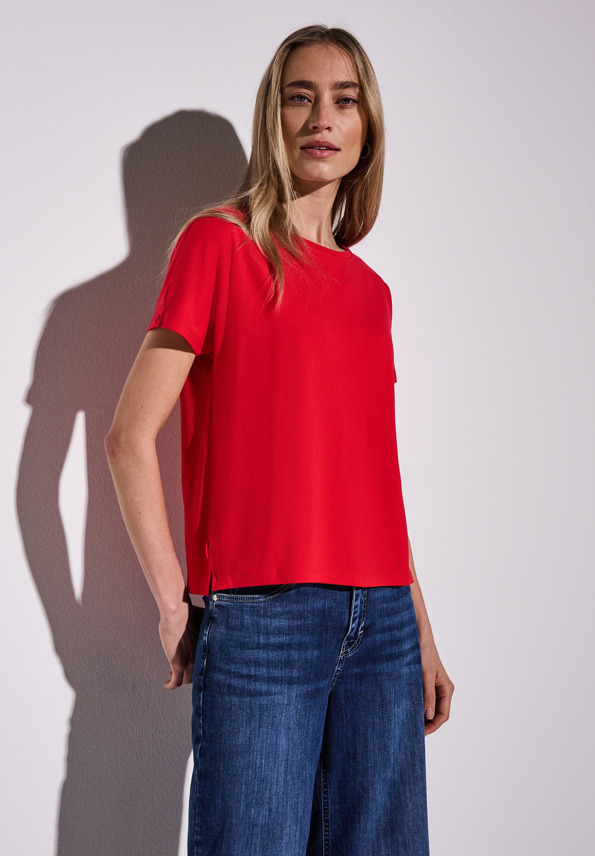 STREET ONE T-Shirt, aus strecthigem Viskosematerial günstig online kaufen