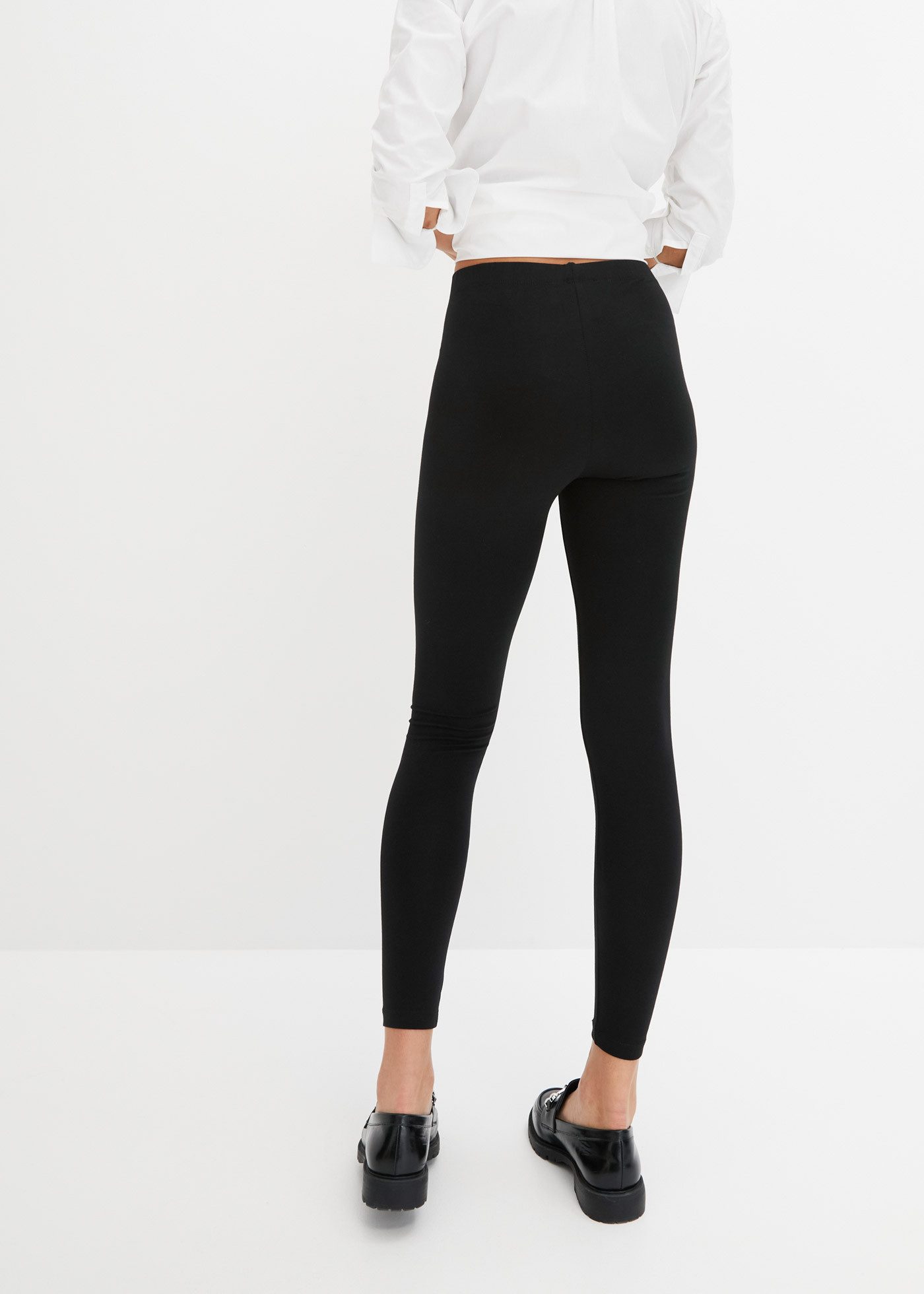 bonprix Leggings (Packung, 2-tlg) aus Baumwolle und Elasthan, schmale Skinny-Fit-Passform