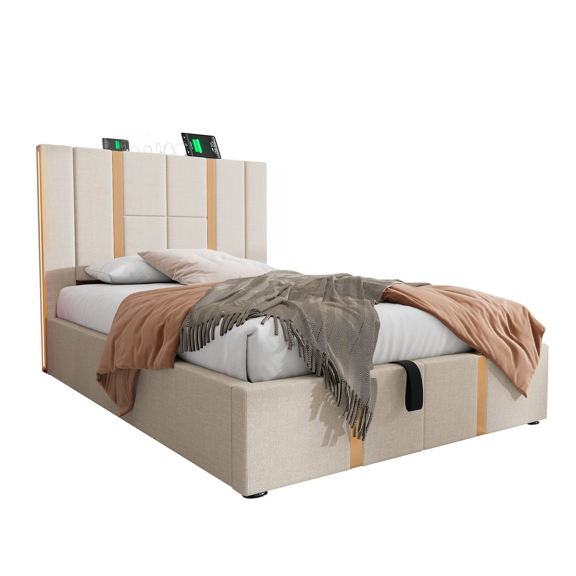 REDOM Polsterbett Funtionsbett Jugendbett Bett Stauraumbett günstig online kaufen