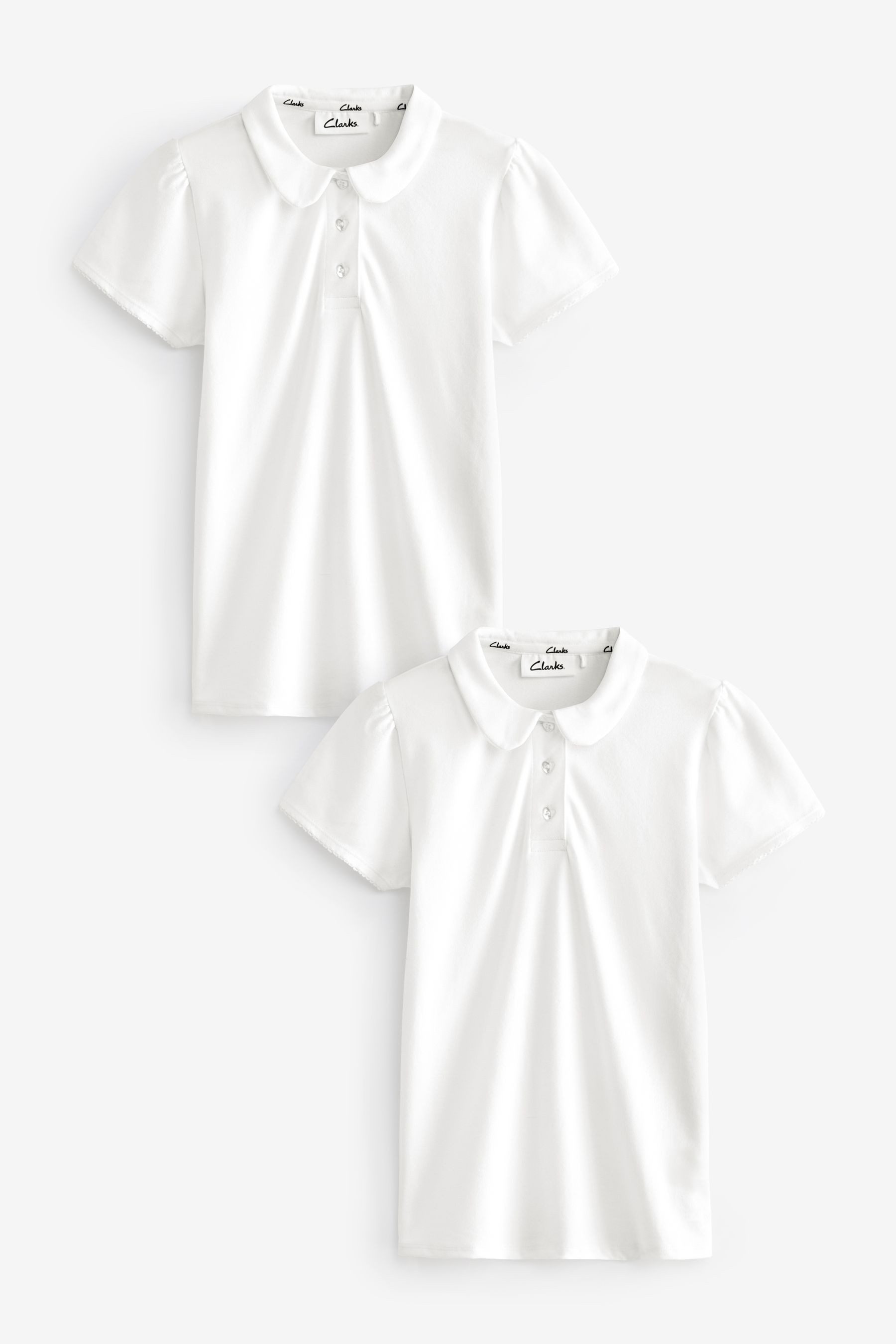Poloshirt Clarks Kurzarm-Poloshirts für Mädchen im 2er-Pack