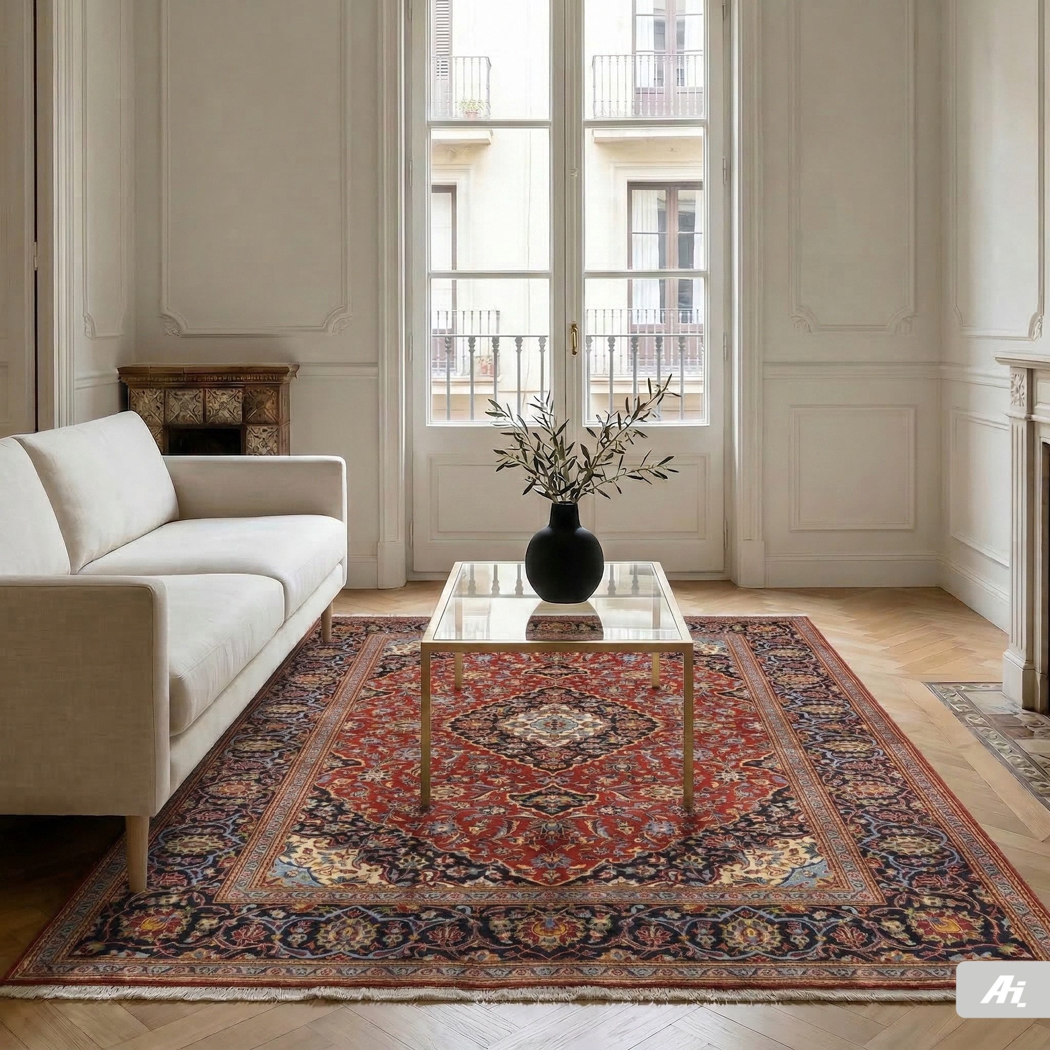 Carpet Avenue Teppich Keshan Kork 227x143, Rechteck, Höhe: 8 mm