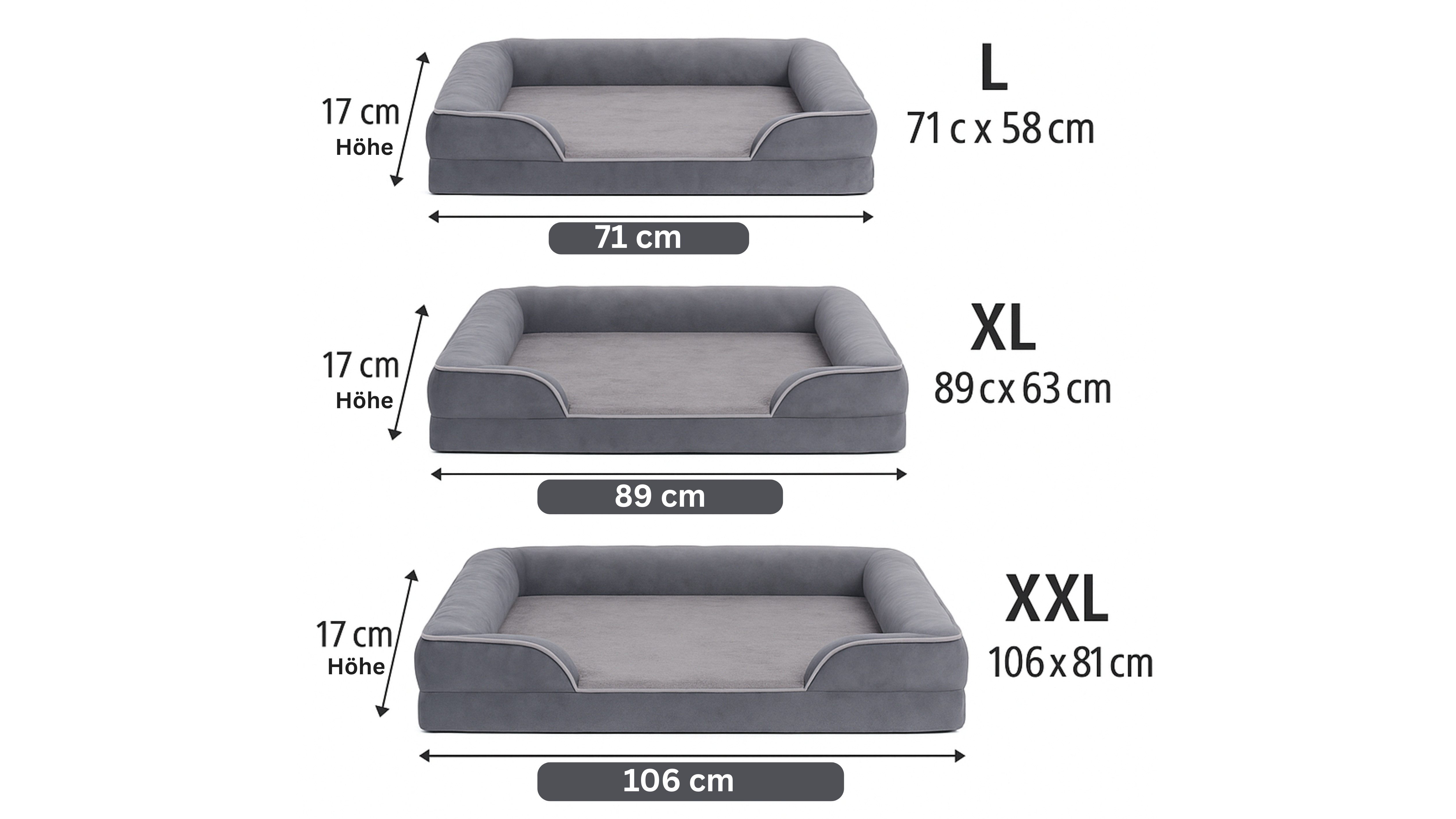 Warenhammer Tierbett Orthopädisches Premium Hundebett, flauschig günstig online kaufen