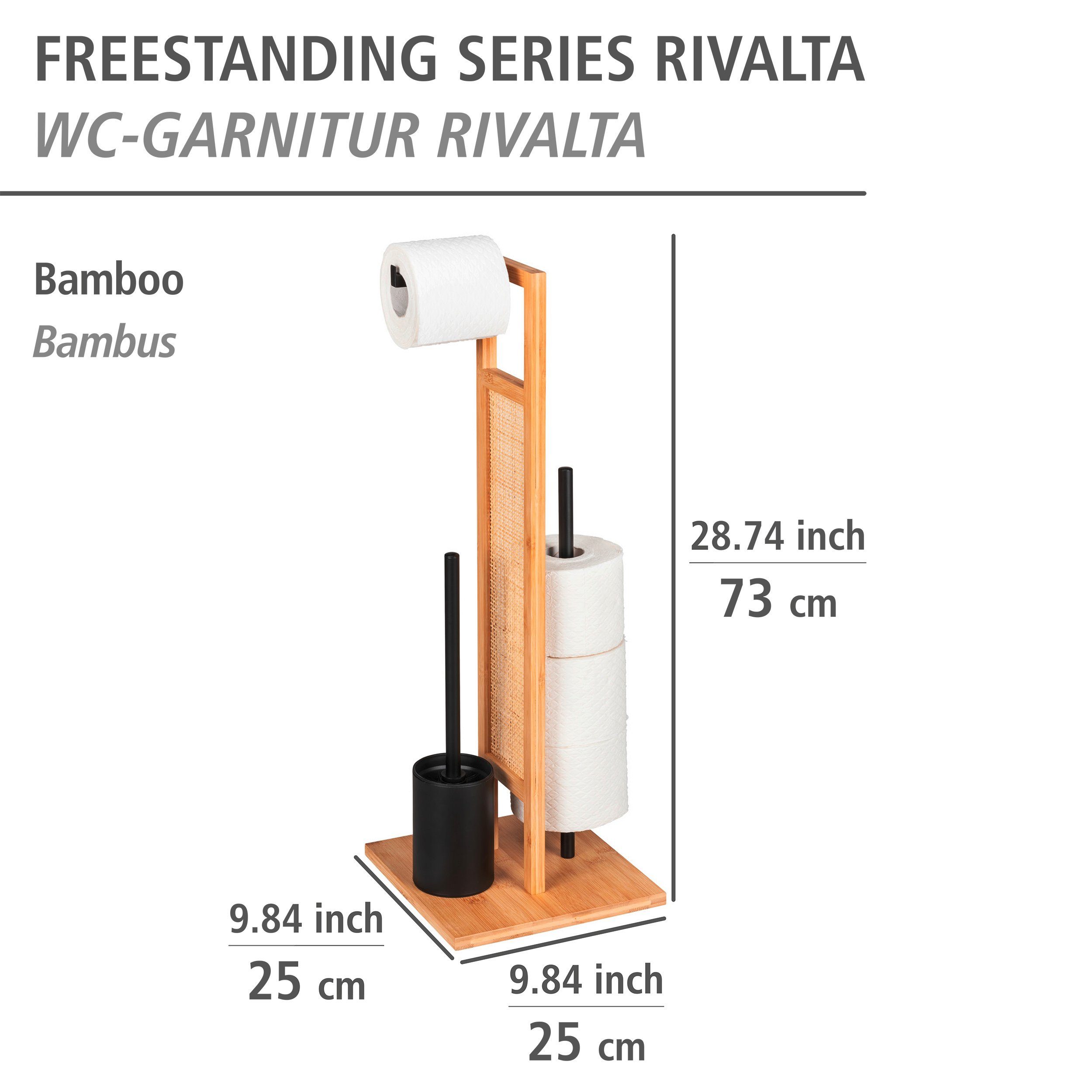 WENKO WC-Garnitur Rivalta Allegre, aus Rattan Bambus und