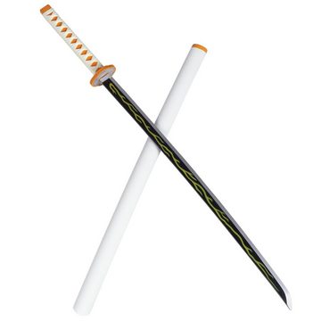 GalaxyCat Spielzeug-Schwert Demon Slayer Katana aus PU-Schaum, Kimetsu no Yaiba Nichirin Schwert, Nichirin Katana von Zenitsu Agatsuma