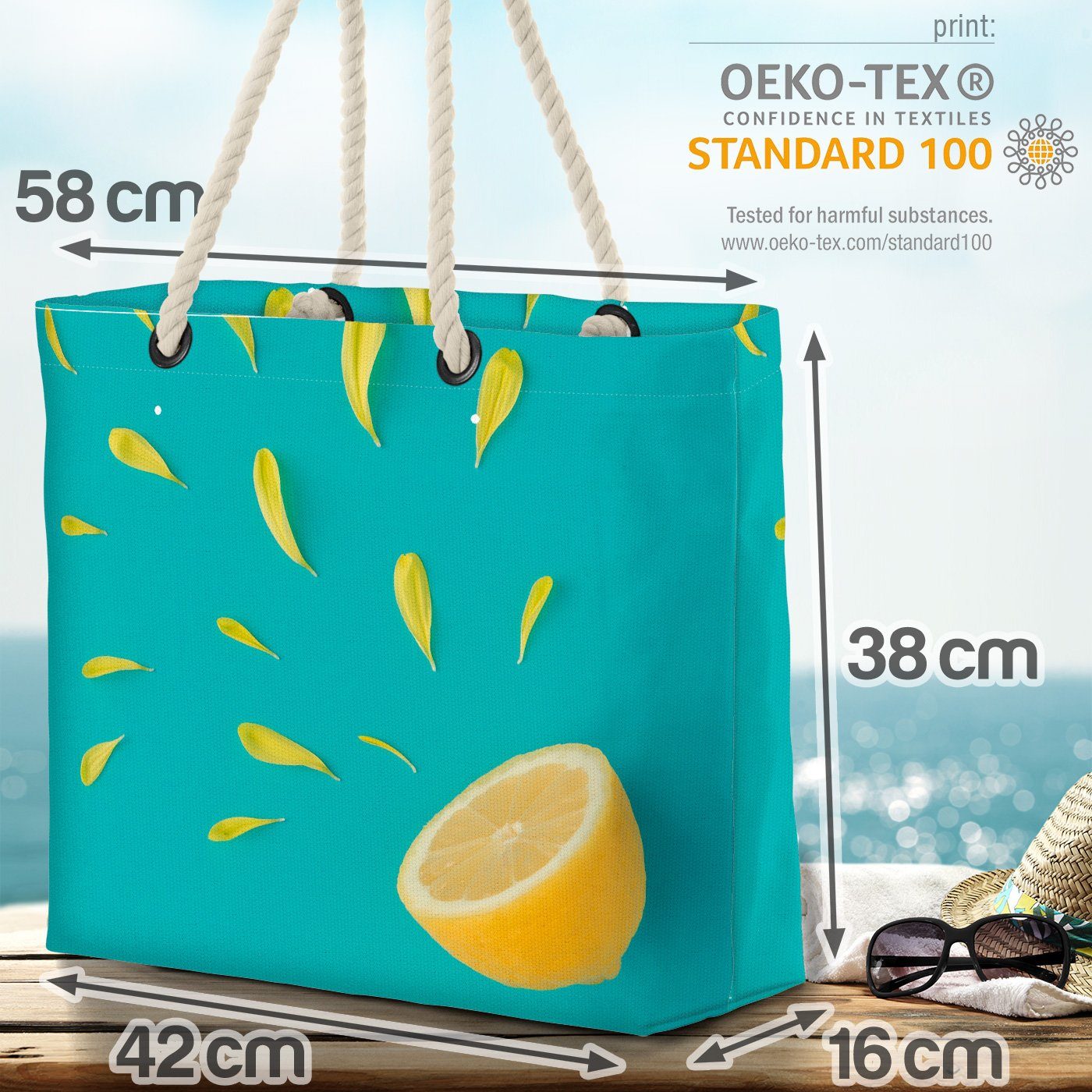 Essen Zitrone Kochen Bag (1-tlg), VOID Sauer Sommer Küche Früchte Beach Frucht Strandtasche Obst Gesund