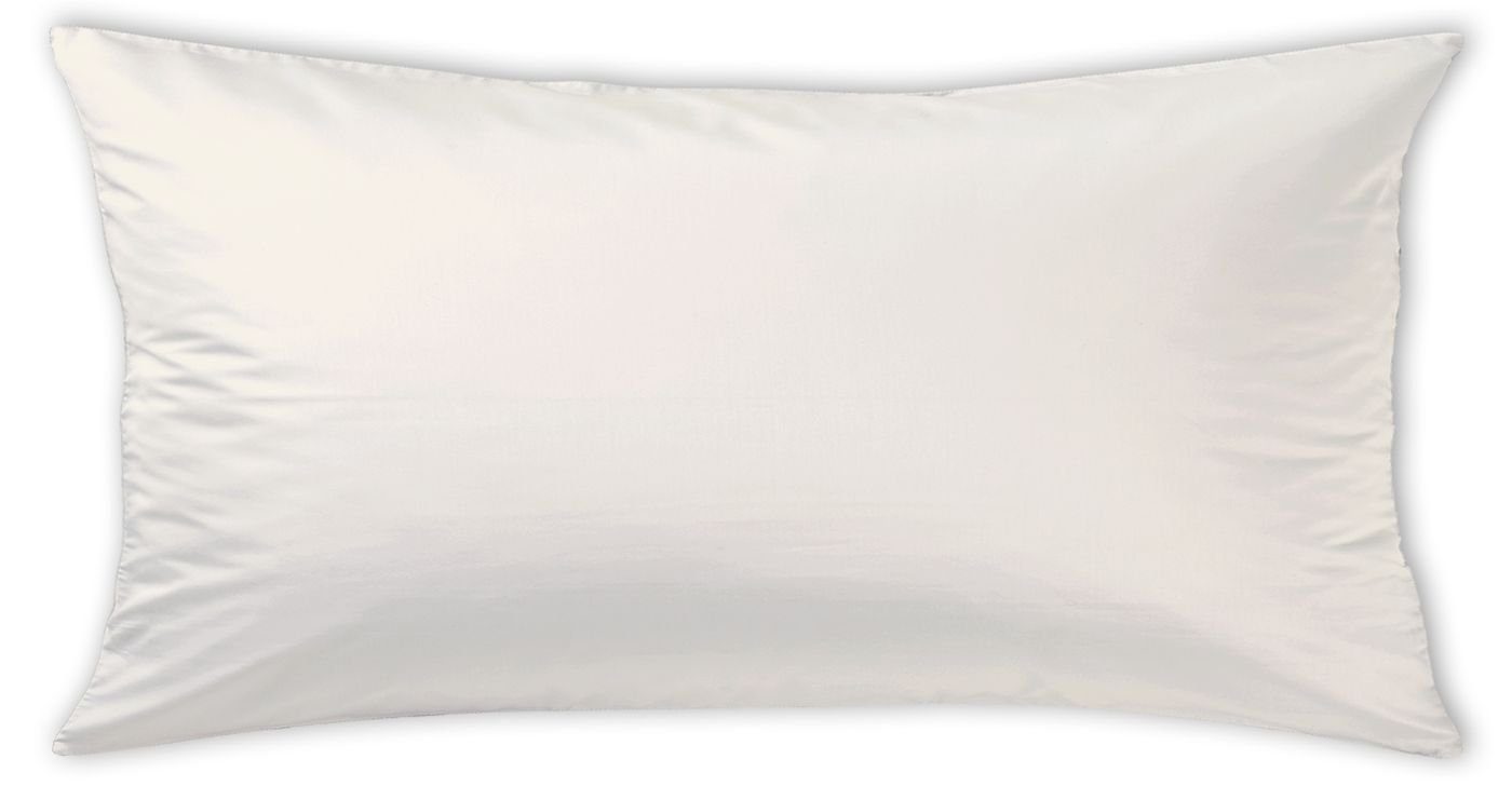Curt Bauer Kissenhülle Uni-Mako-Satin Uni-Mako-Satin nebel 80 cm x 80 cm, (1 Stück), Kissenbezug für Dekokissen Zierkissen Kissenhülle