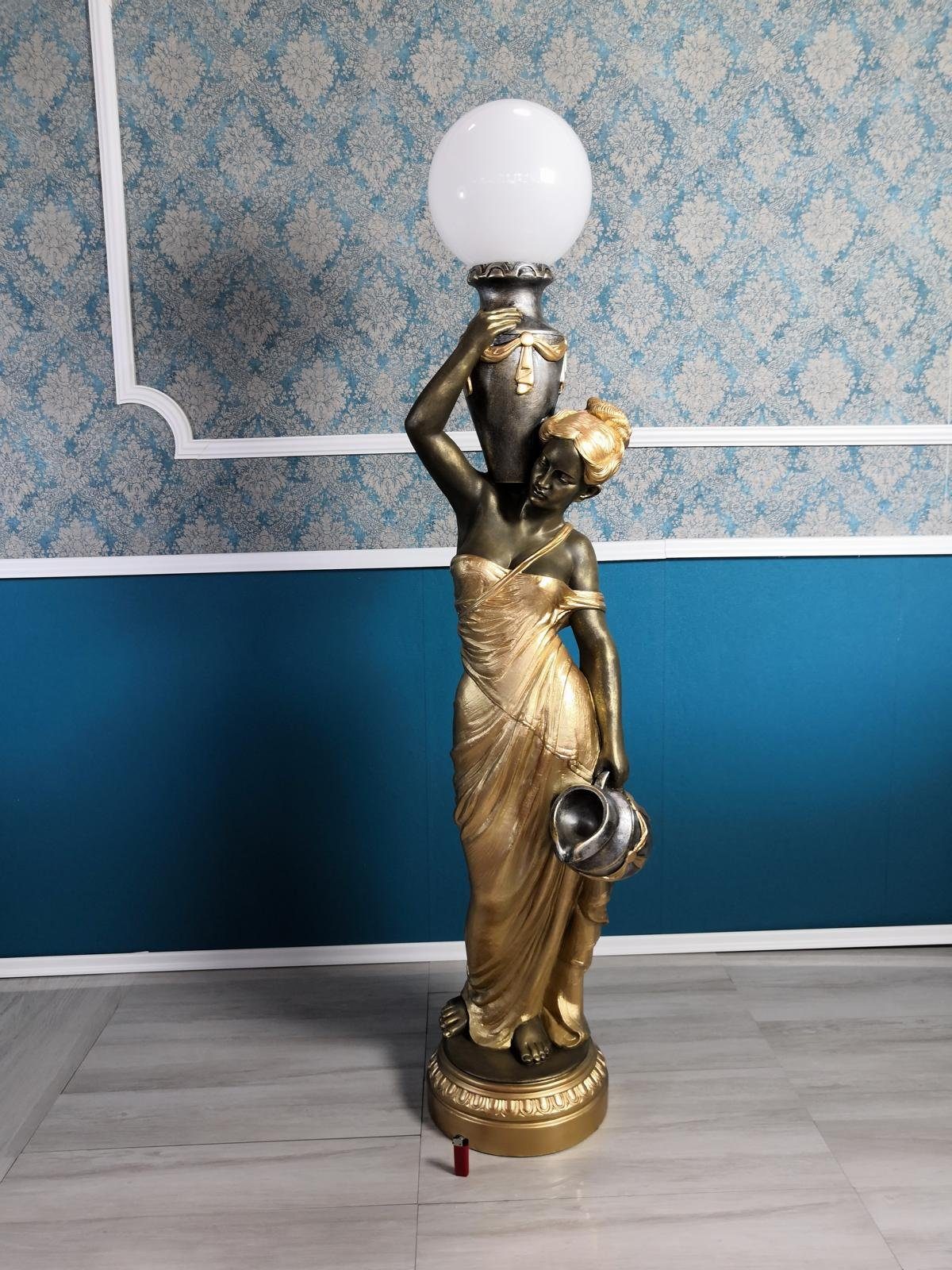 JVmoebel Skulptur Stehleuchte Lampe Leuchte Statue Figur Skulpturen Skulptur Statuen