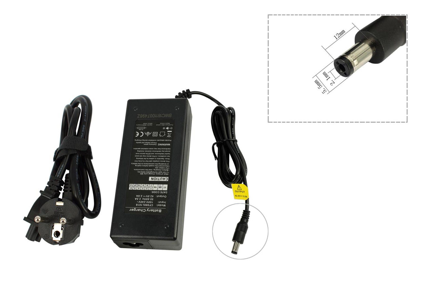 PowerSmart CF080L1018E.001 Batterie-Ladegerät (36V 2A für Telefunken Modell Multitalent C750, RC657 (Modelljahr abhängig), RC890, alte Version)