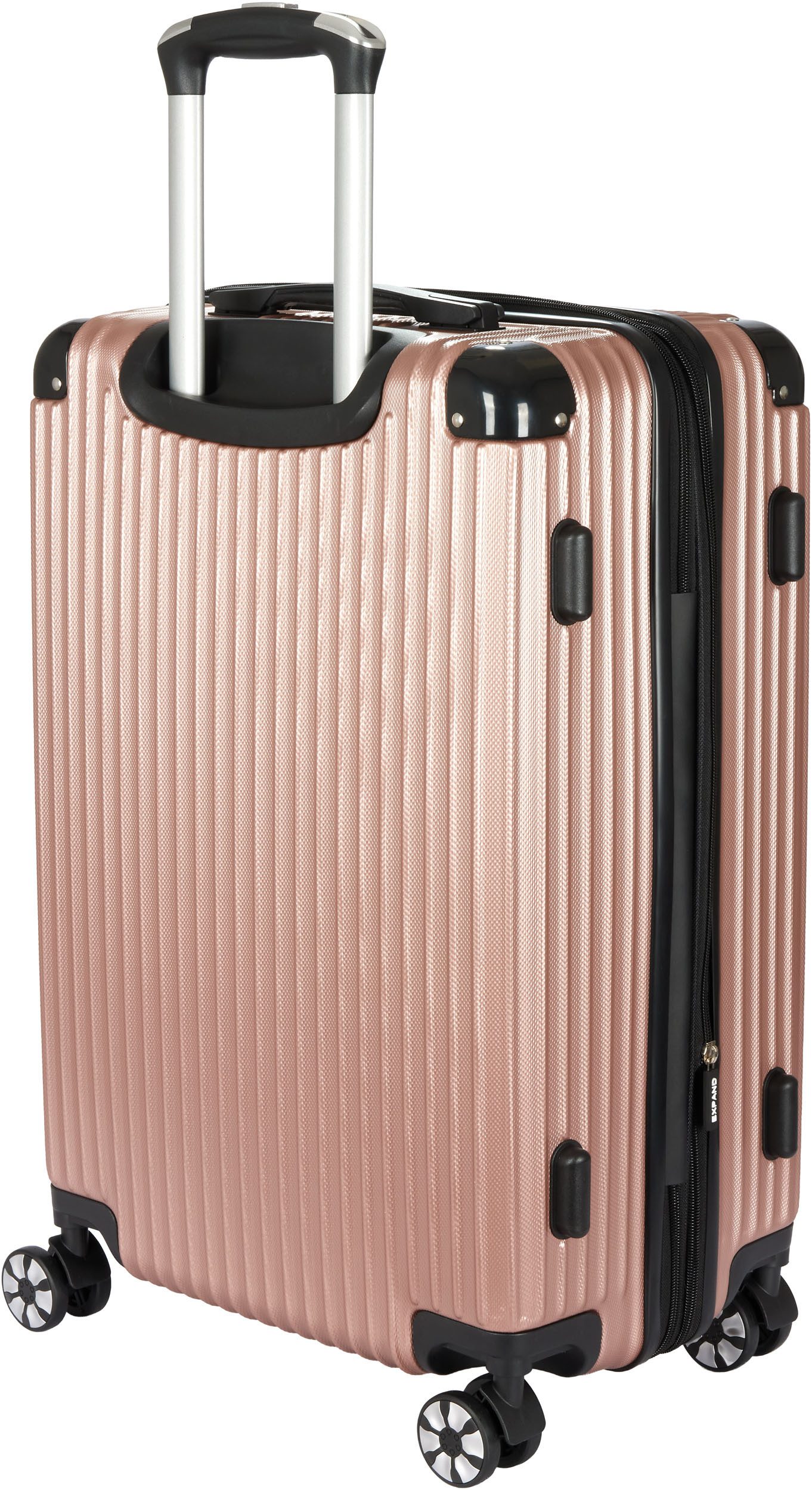 BRUBAKER Koffer London - Hartschalen Rollkoffer mit Zahlenschloss, 4 Rollen, ABS Reisekoffer 43 x 66,5 x 26 cm - Hartschalenkoffer Trolley, Größe L