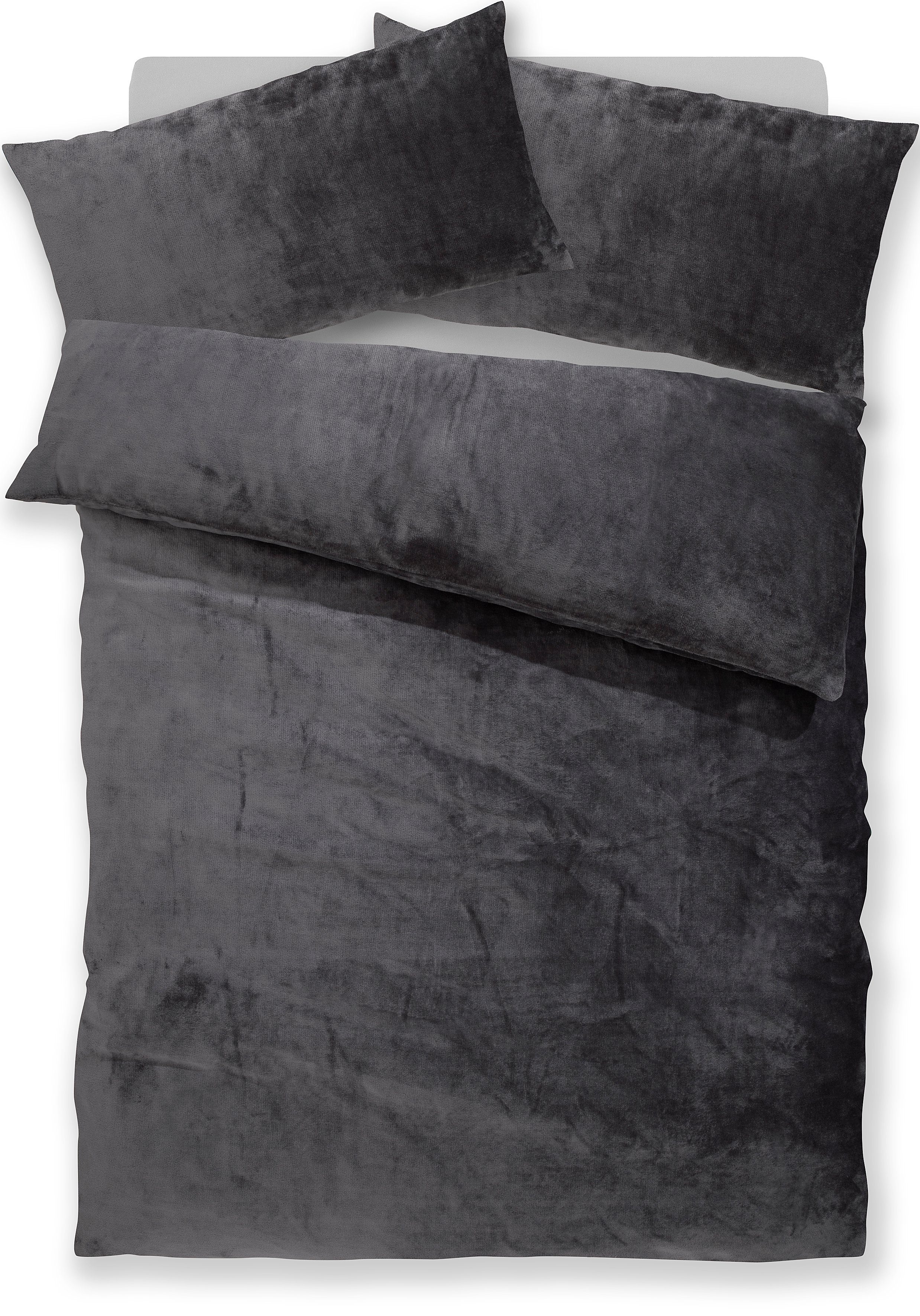 OTTO home Bettwäsche Desner3, Microfaser, 2 teilig, Bettwäsche mit Reißverschluss, Cashmere-Touch, kuschelig & weich