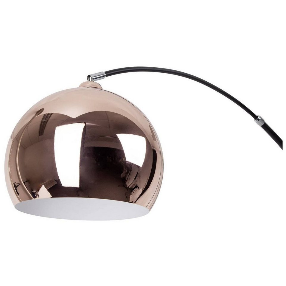 Brilliant Bogenlampe Nereide, ohne Leuchtmittel, 202 cm Höhe, Ã˜ 40 cm, E27,  schwenkbar, Metall, schwarz/kupfer