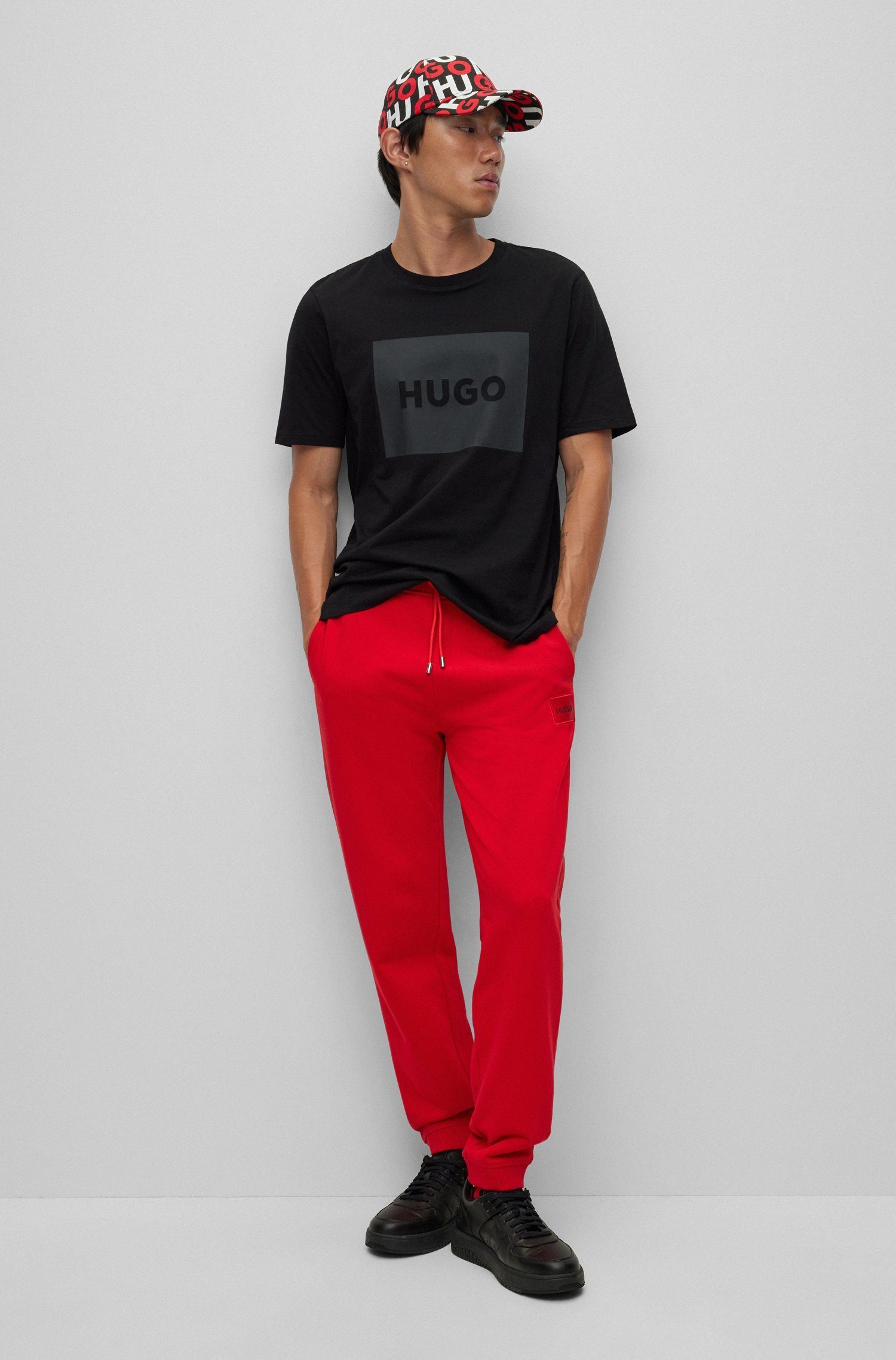 HUGO T-Shirt Dulive Schwarz (002) (1-tlg)