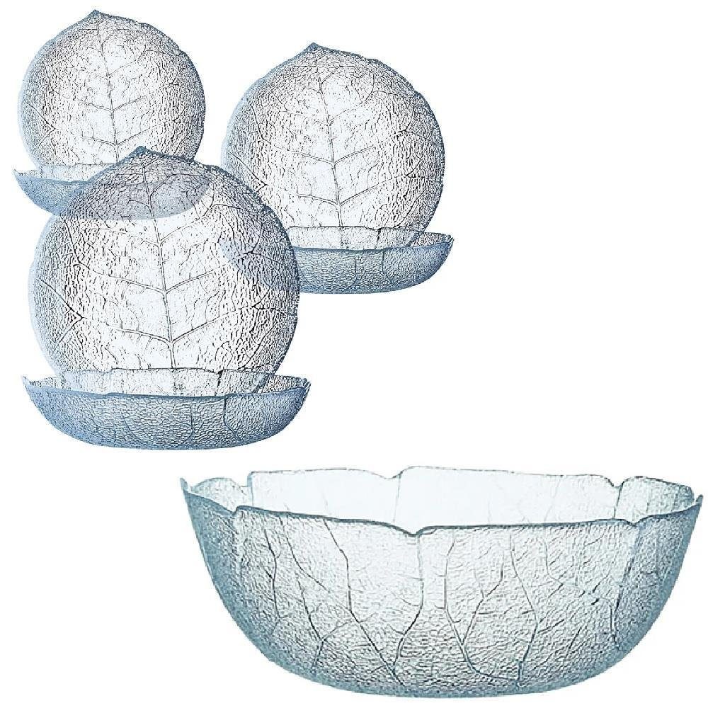 Luminarc Schüssel Luminarc Aspen Schüssel 23 cm+ Puddinteller 14,5 cm Set 7 tlg, Glas, (Spar-Set)