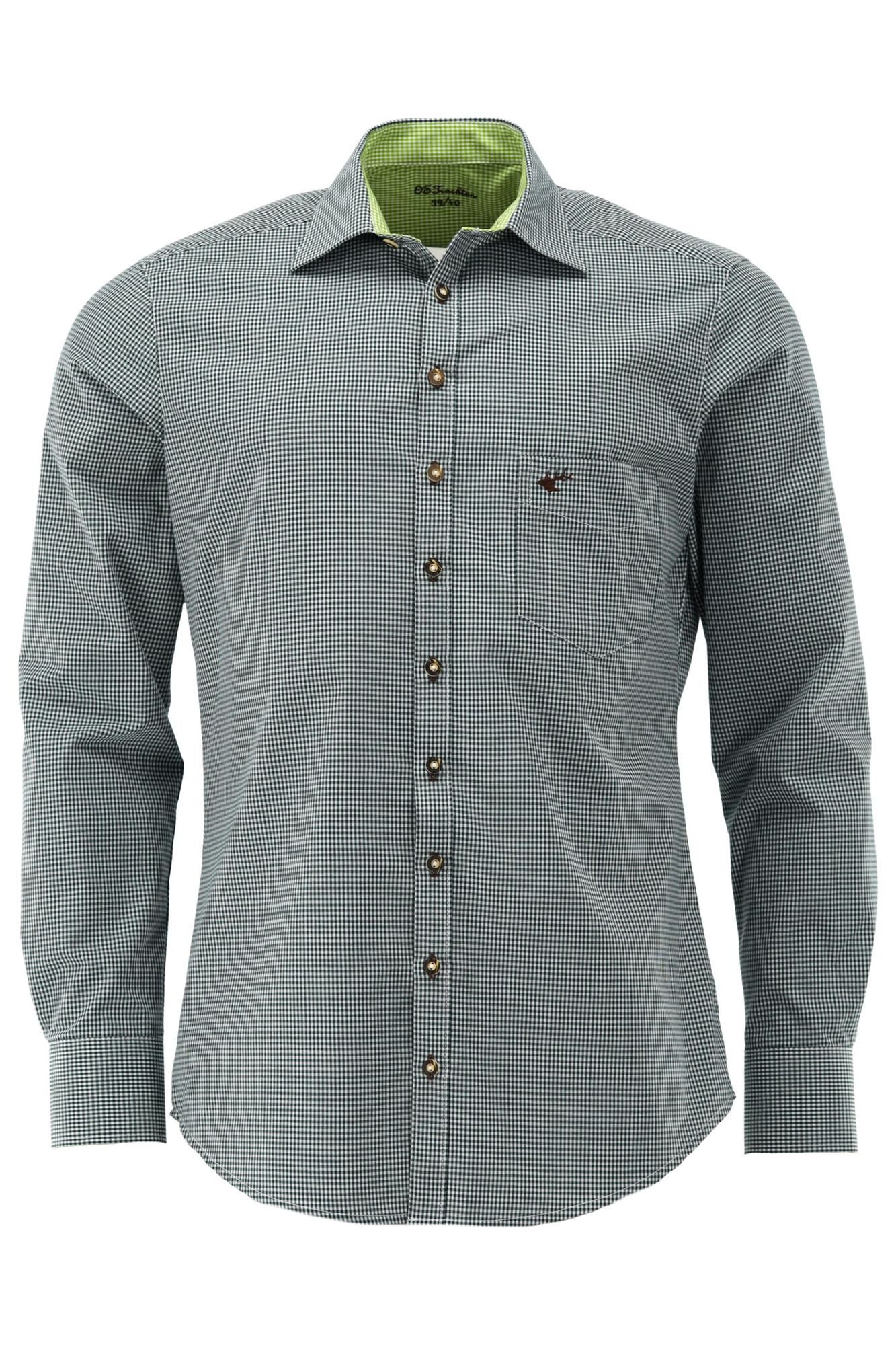 OS Trachten Trachtenhemd Wacodu Langarmhemd mit Hirsch-Stickerei auf der Br günstig online kaufen