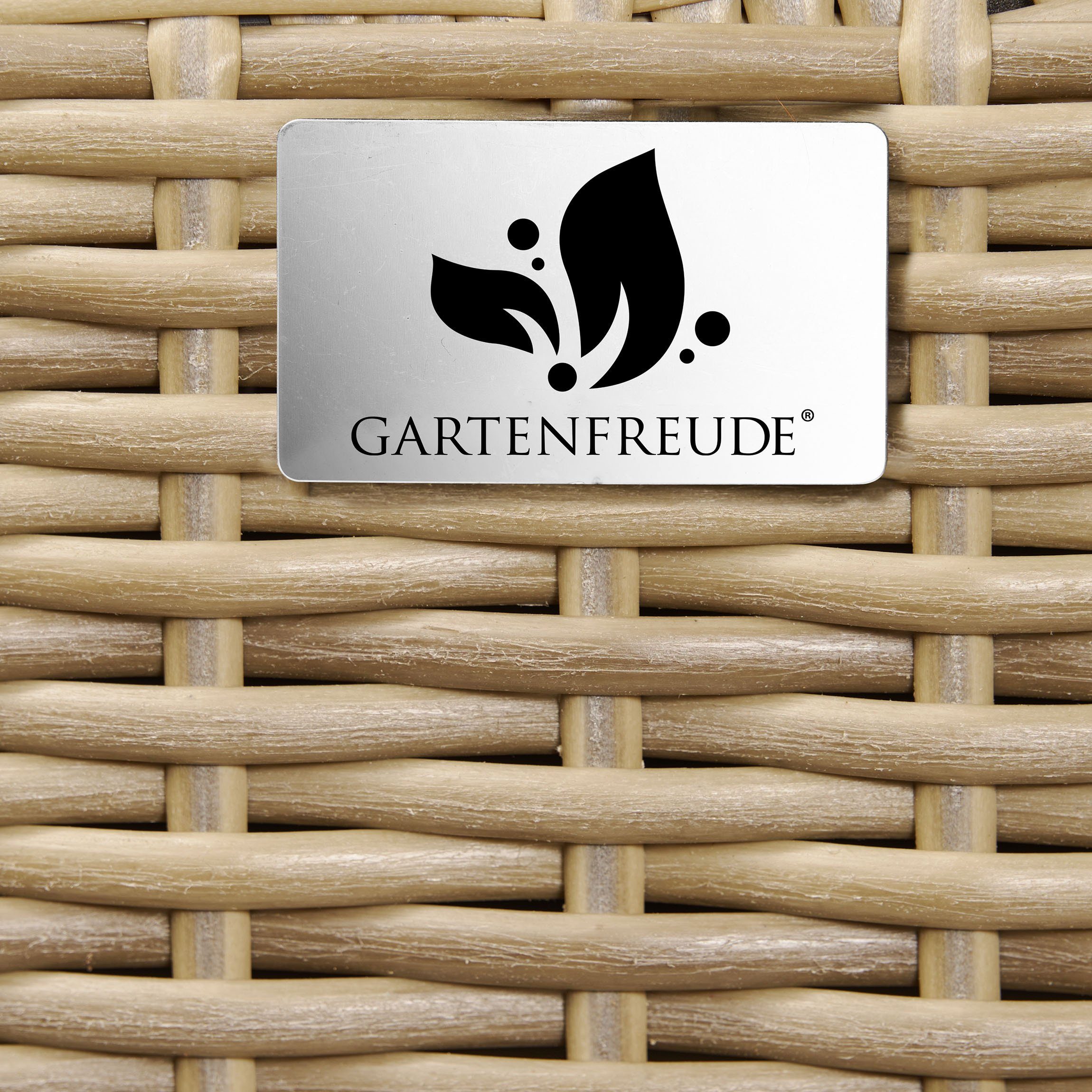 Naturfarben Blumenkasten Polyrattan Pflanzkübel Blumenkasten Gartenfreude