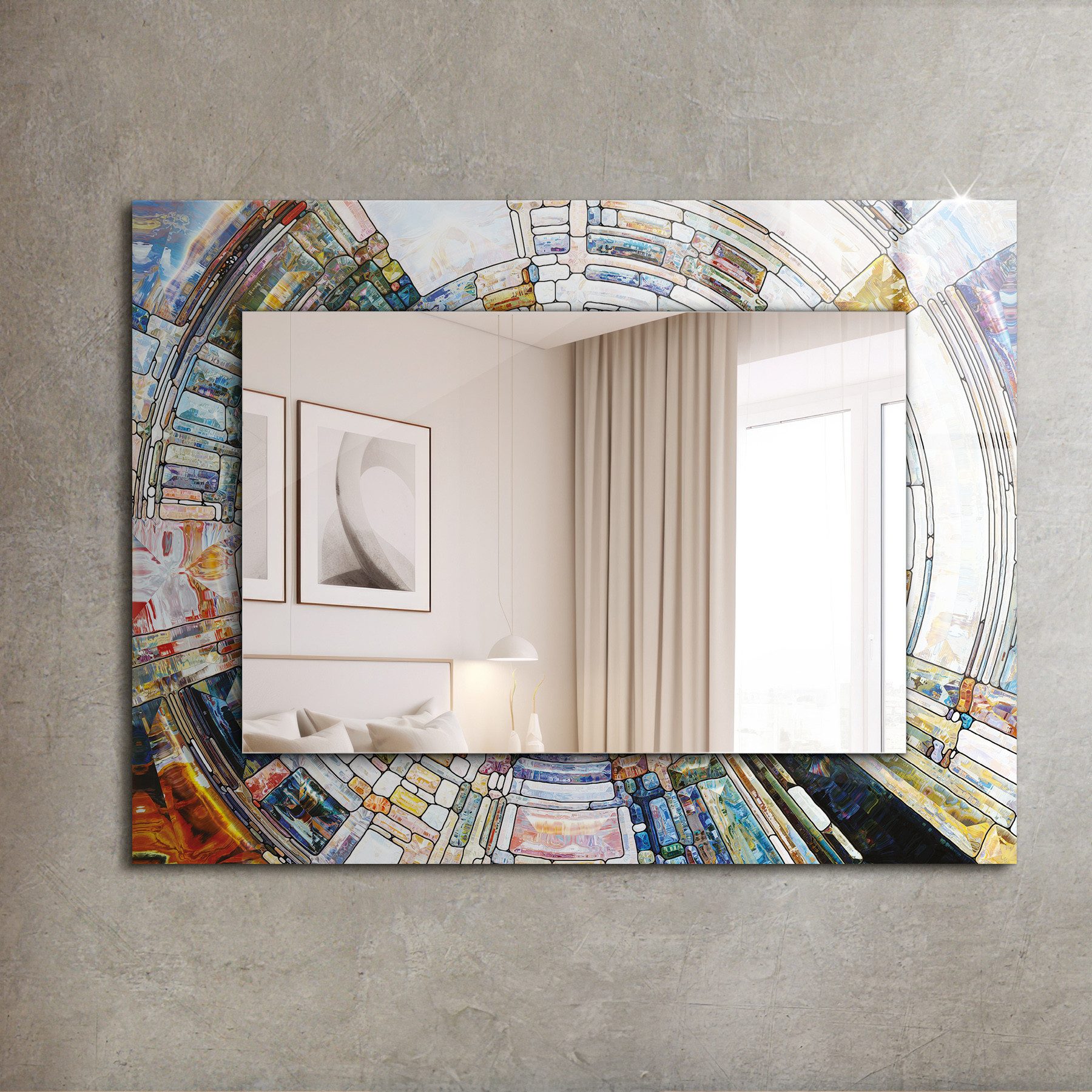 Tulup Dekospiegel Modern Spiegel mit Aufdruck, günstig online kaufen