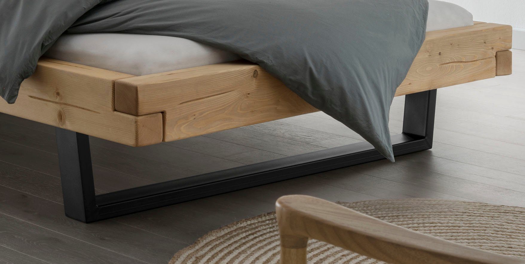 Home affaire Massivholzbett Ultima Balkenbett Doppelbett, günstig online kaufen