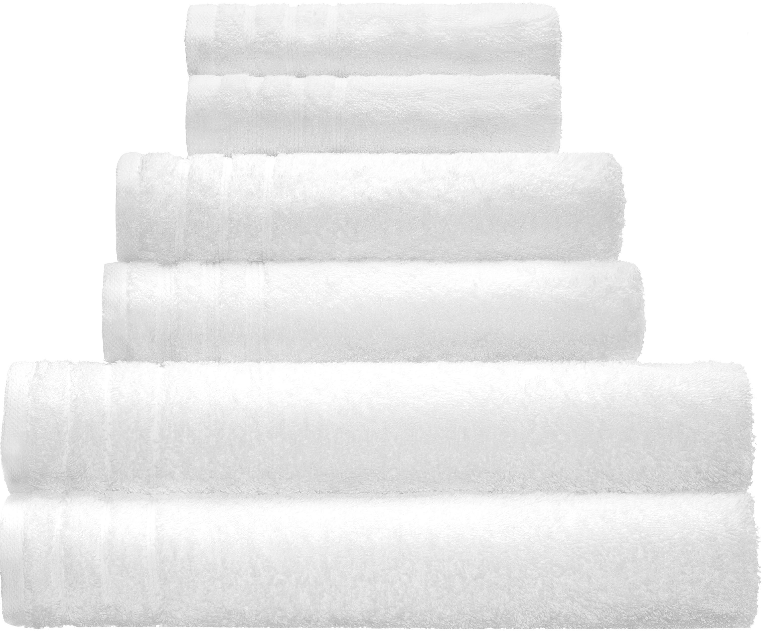 50/100 schneeweiß Handtuch oder 70/140 erhältlich Duschtuch Uni Handtuch (1-St), Royal, Kleine Frottier cm Farben, cm Wolke als