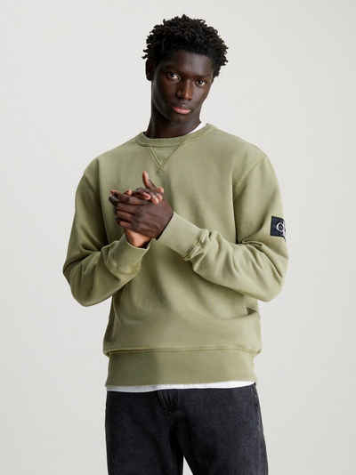 Calvin Klein Jeans Sweatshirt WASHED BADGE CREW NECK mit Logopatch