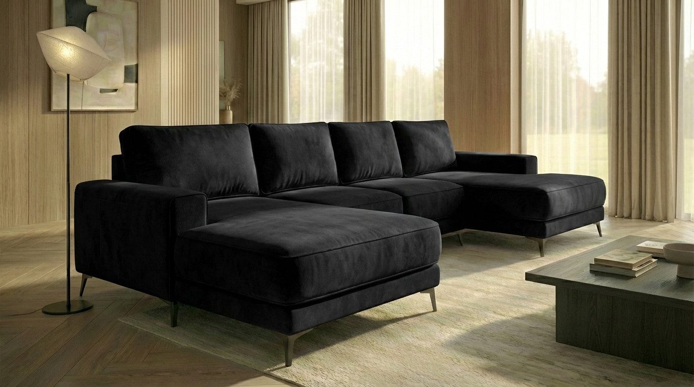 A&J MöbelLand GmbH Ecksofa VALTOR mit Schlaffunktion, Bonellfederkern und Bettkasten, TOP ANGEBOT!