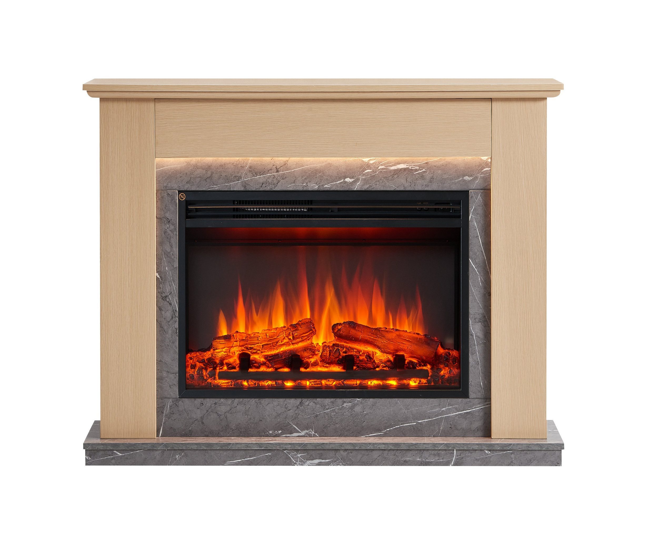 Balderia Elektrokamin Elektrokamin BALDERIA Ajax - Standkamin - Helle Eiche günstig online kaufen