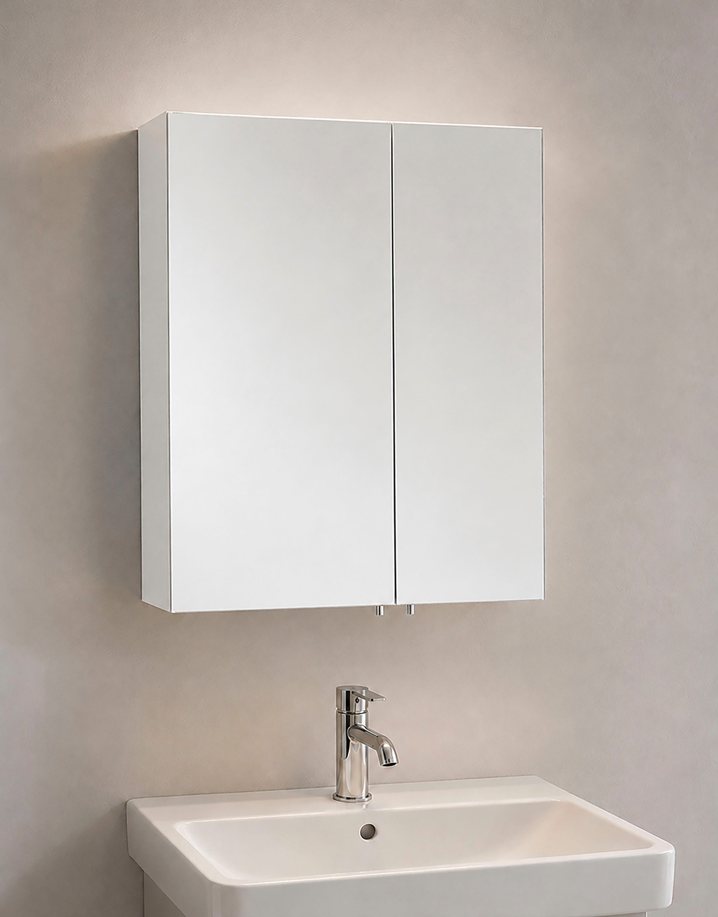 Schildmeyer Spiegelschrank Basic, Spiegelschrank, Made in Germany, B: 60 cm Solide Verarbeitung - Dieses Produkt ist in Deutschland gefertigt