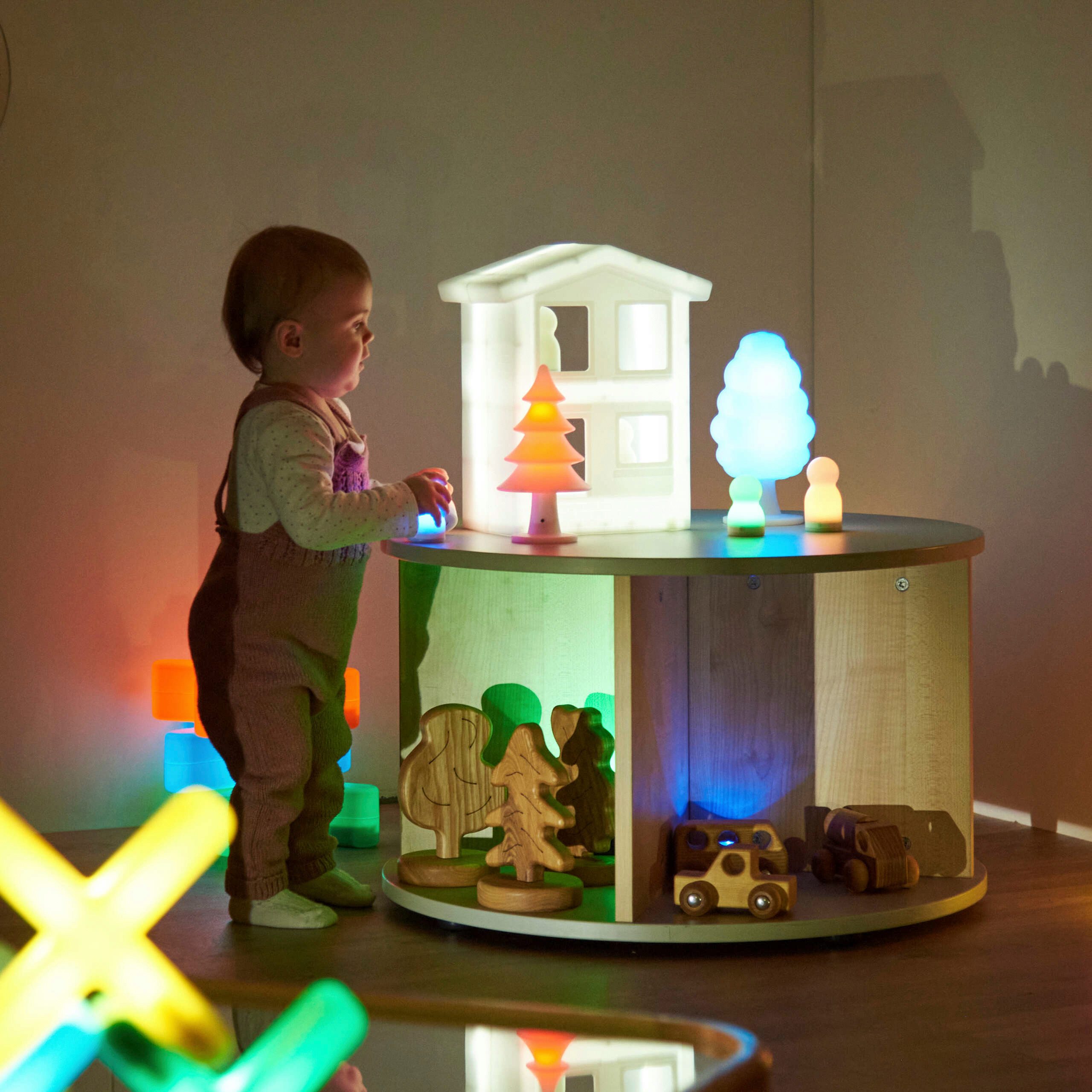 tts Lernspielzeug Leuchtende Häuser - Set 2 Stück Sensorik-Spielzeug Kinder