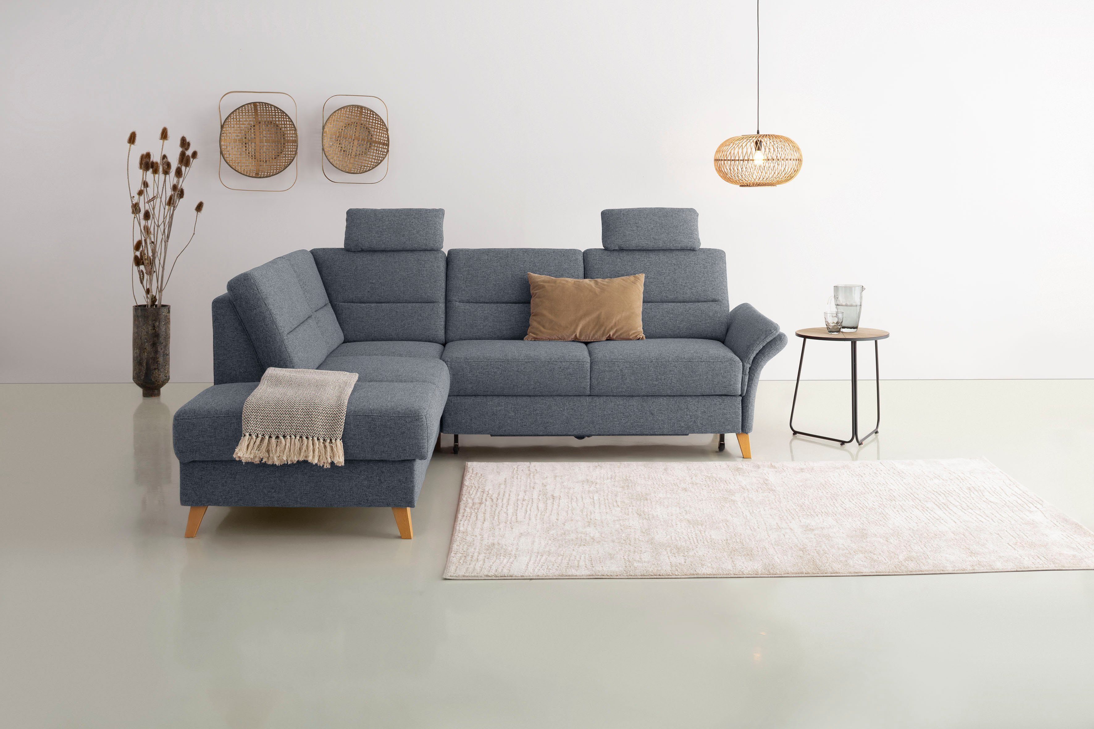 Home affaire Ecksofa "Westerland L-Form", Federkern-Polsterung, wahlweise m günstig online kaufen