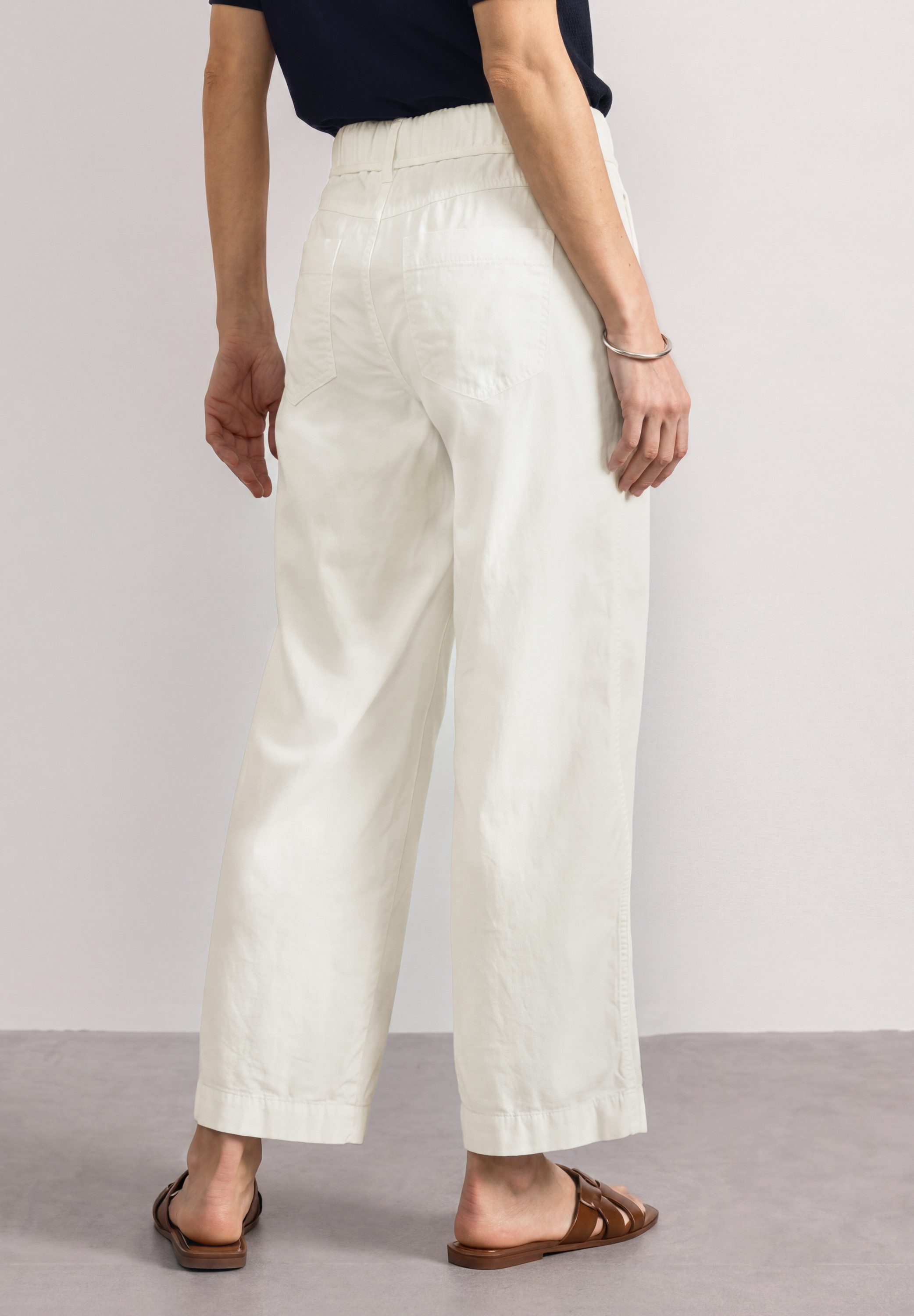 STREET ONE Stoffhose in Washed-Optik