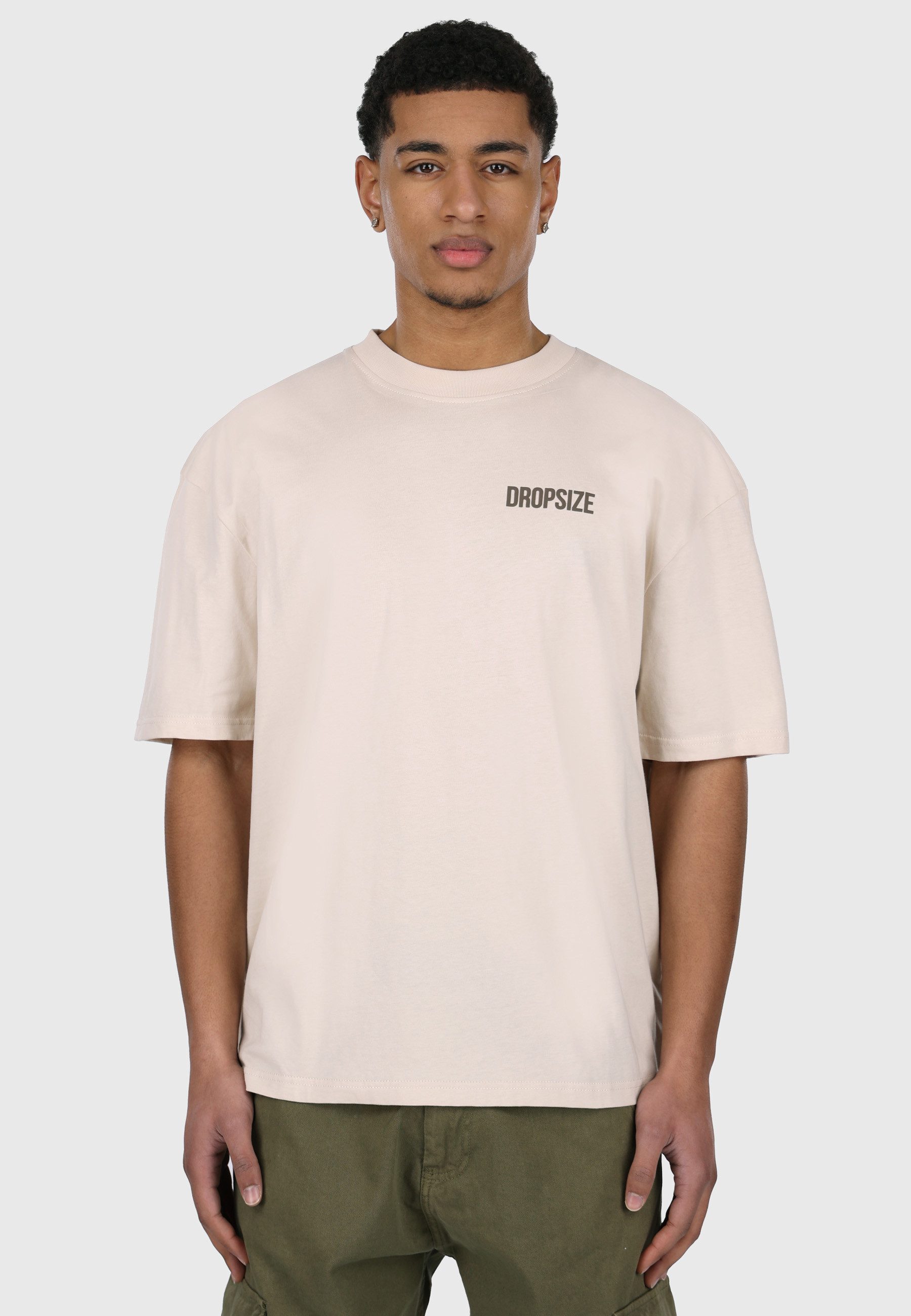 Dropsize T-Shirt Dropsize HEAVY OVERSIZE HUSTLE CLUB CIRCLE T-SHIRT (1-tlg)