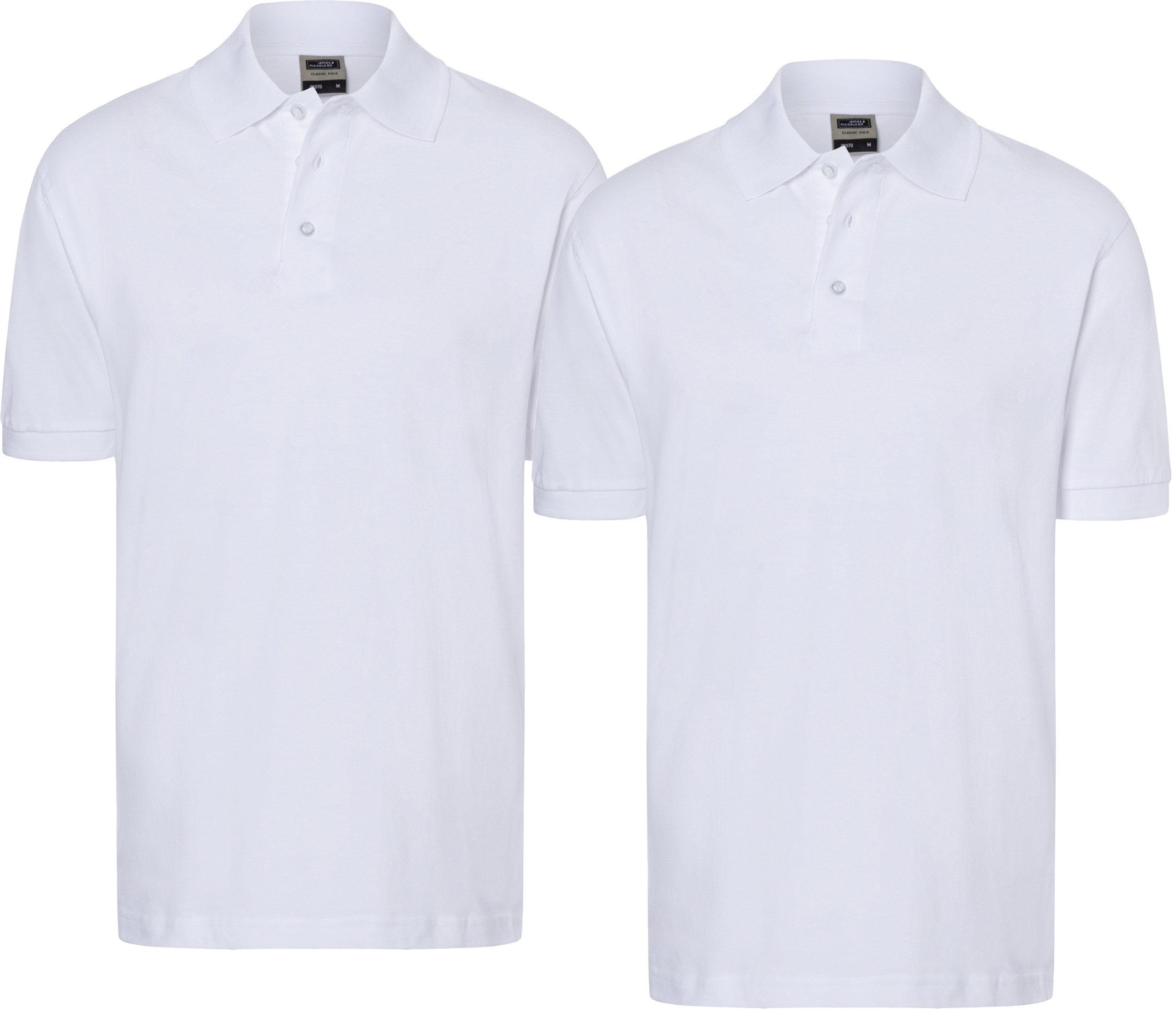 James & Nicholson Poloshirt Doppelpack Feines Herren Piqué-Polohemd mit ges günstig online kaufen