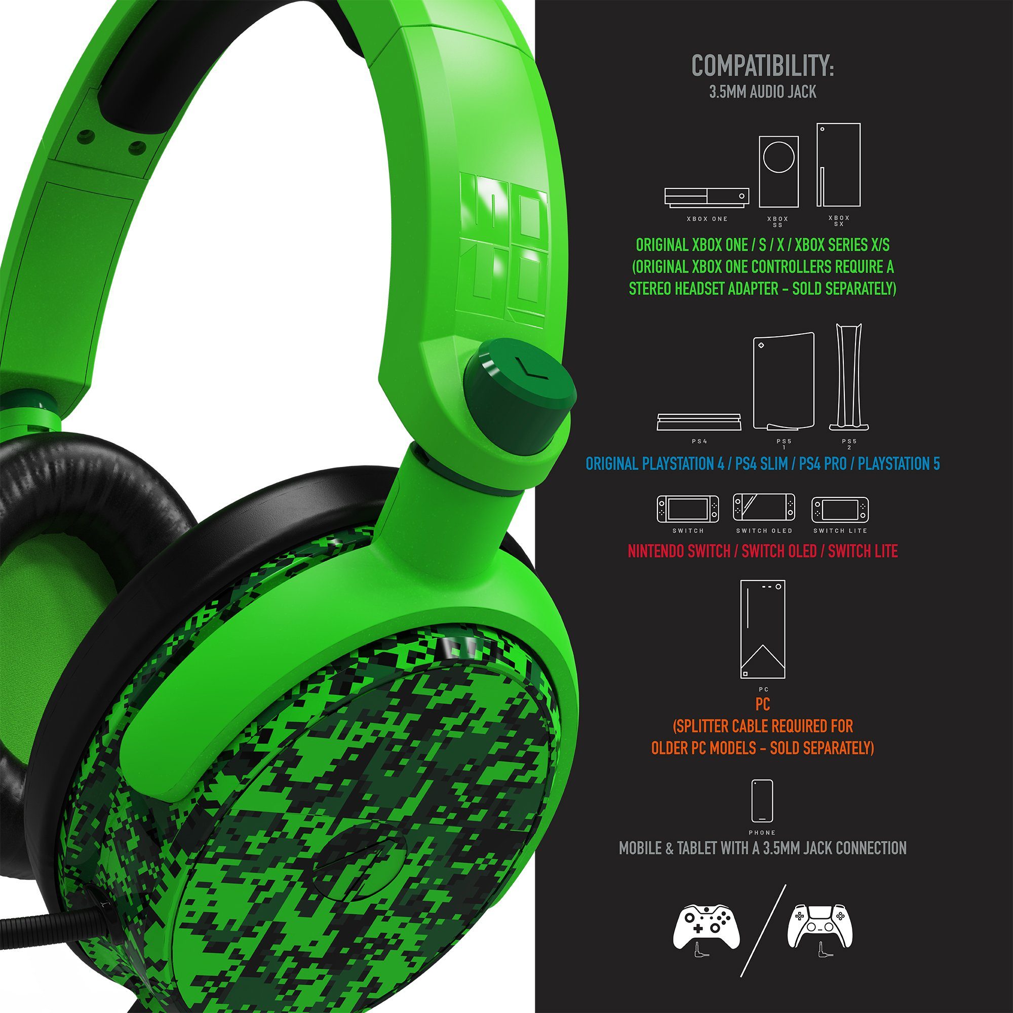 Stealth Multiformat Gaming camouflage Headset grün Camo C6-100 Gaming-Headset