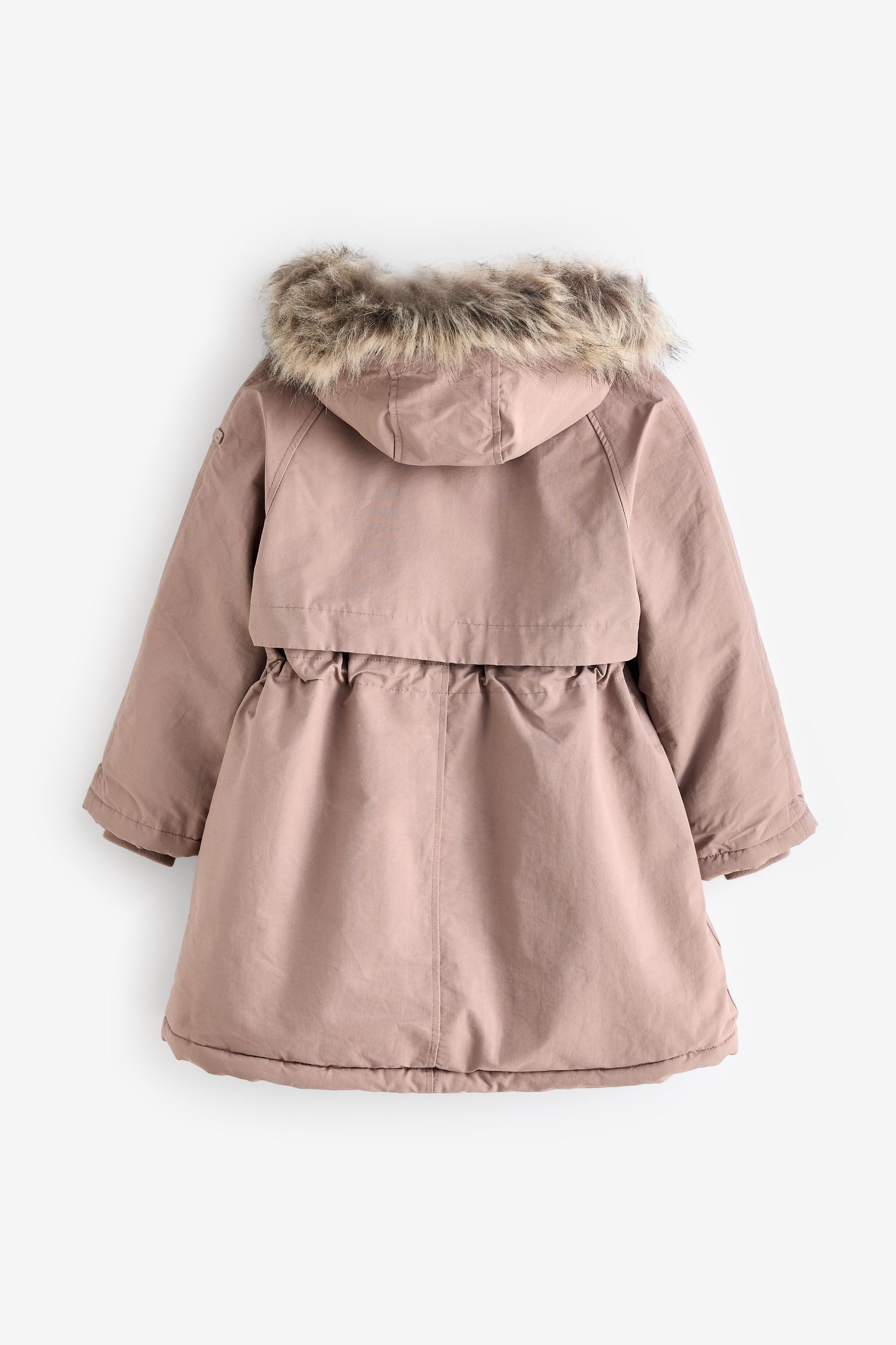 Next Steppmantel Spritzwasserabweisender Parka mit Kunstfellbesatz günstig online kaufen