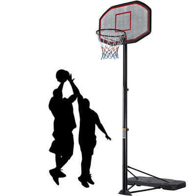 Yaheetech Basketballständer, Höhe des Korbs 275-363 cm, Korb Ø 45 cm, mit Sand / Wasser befüllbar