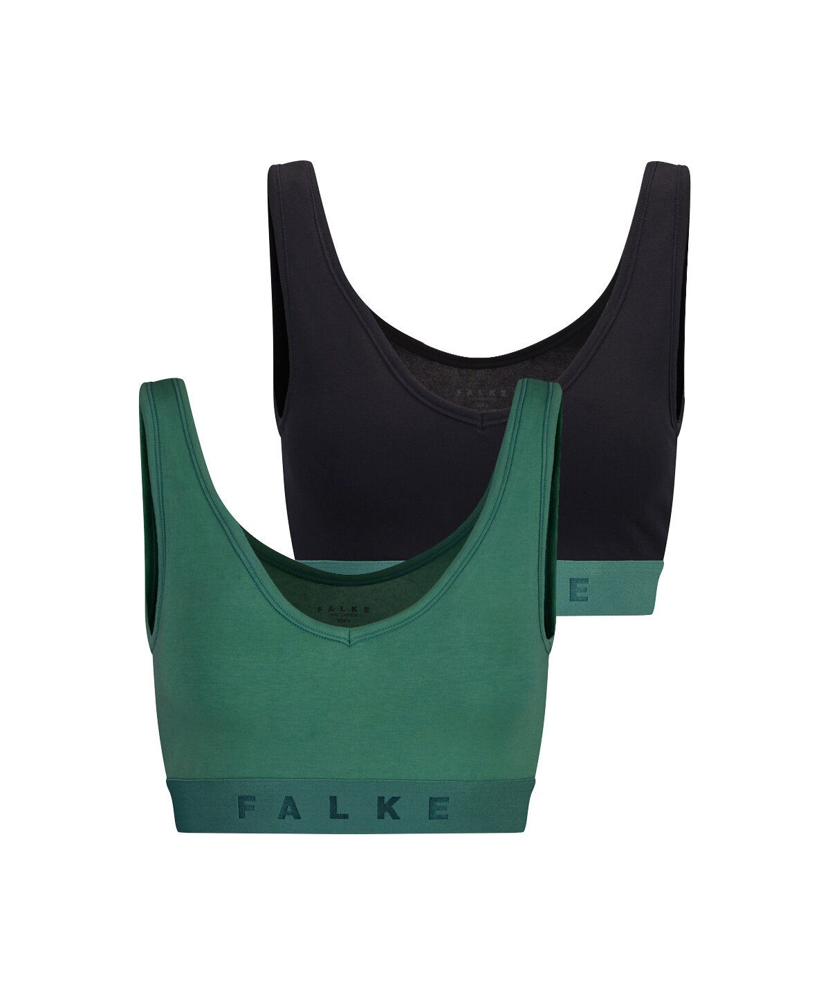 Falke Bustier Daily Comfort (2er Pack) ohne Bügel, Polster und Verschluss, weich, Cotton-Mix