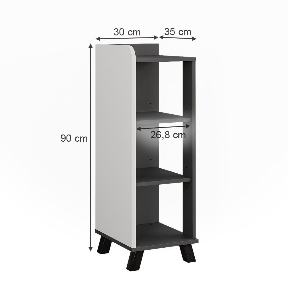 Vicco Midischrank Karen, Anthrazit/Weiß, 30 x günstig online kaufen